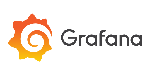 Grafana logo with an orange and yellow gear and a spiral inside, next to the word 'Grafana' in black text.