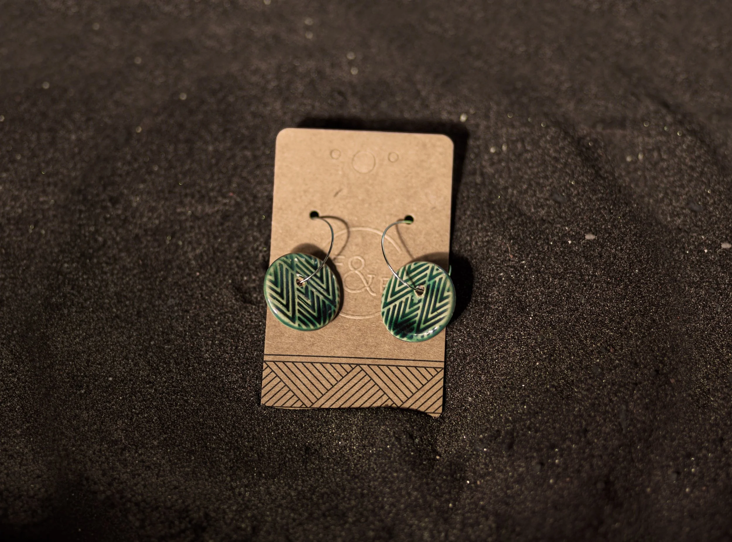 Round hoop earrings