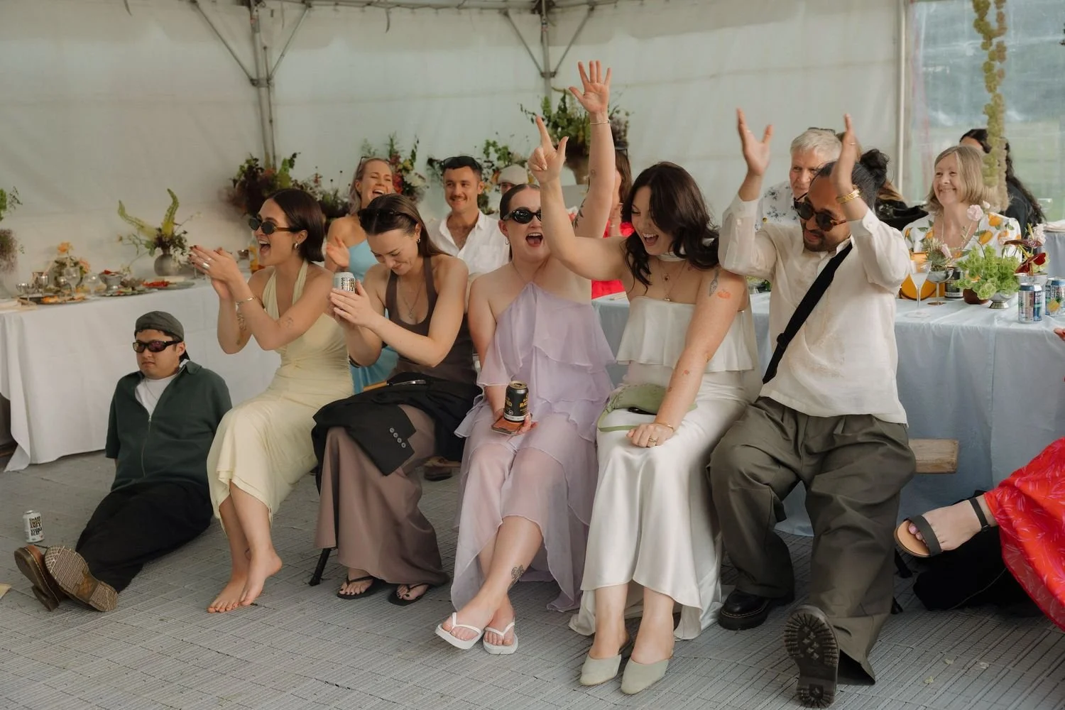 Wedding reception. Bride, groom, bridesmaids. Wedding makeup. Wellington, New Zealand pro makeup artist