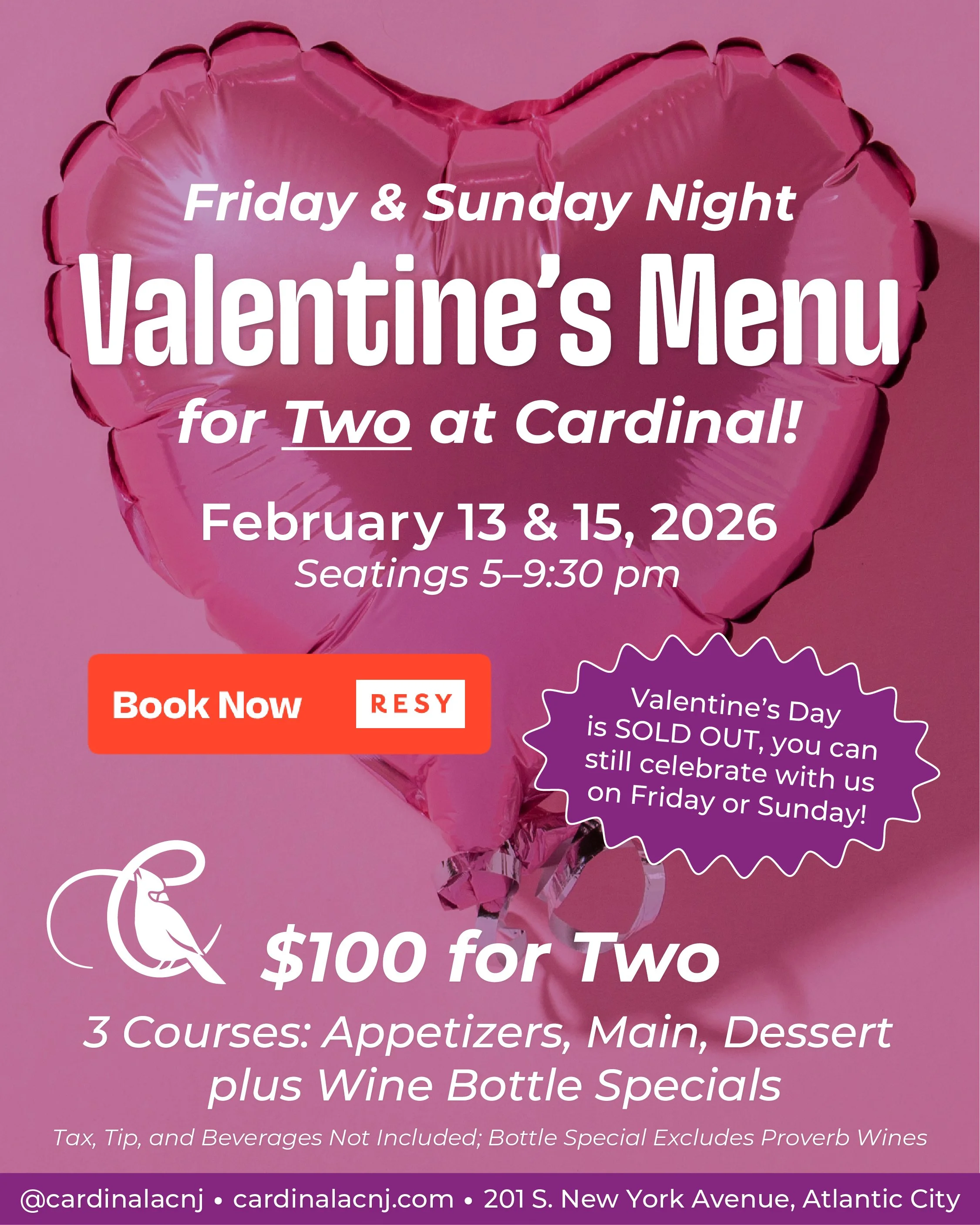 💌 Friday Night Special: Valentine’s Dinner for Two 