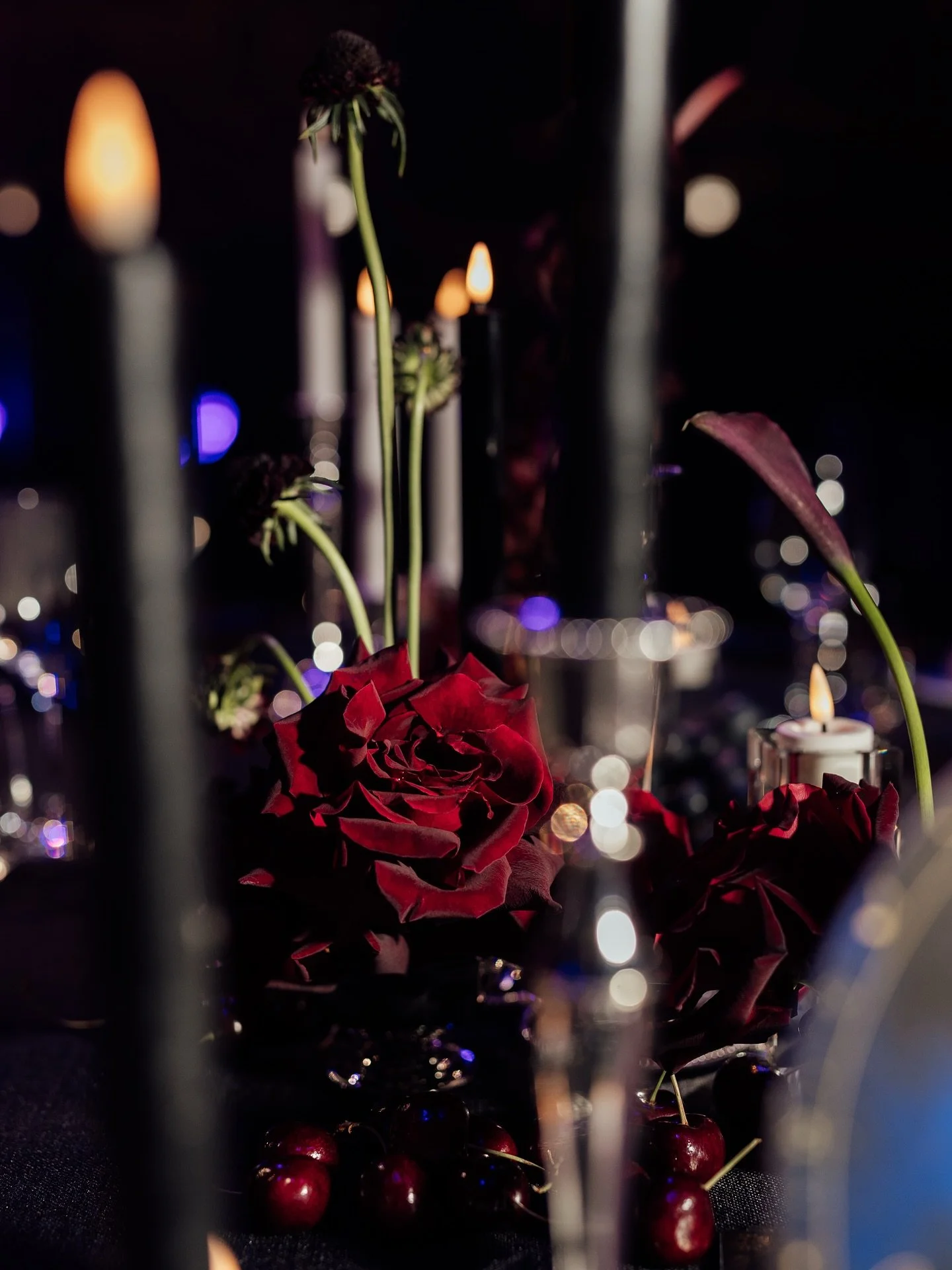✨ SPELLBOUND BY THE DETAILS ✨

From silver coupes brimming with blooms to velvet-draped place settings, every element was considered &mdash; with gilded tarot cards scattered between florals and candlelight, weaving mystery through the tablescape.

B