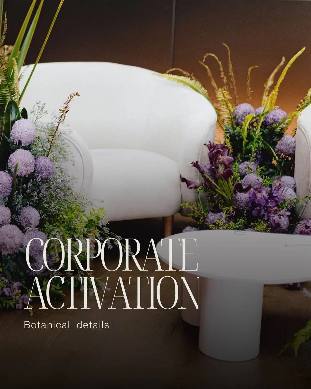 WHERE BRAND IDENTITY MEETS BOTANICAL DESIGN 

For these wellness activation zones, we looked beyond traditional branding and asked: how can the brand be felt, not just seen?

The answer was botanical.

Native flora and foliage became the visual langu