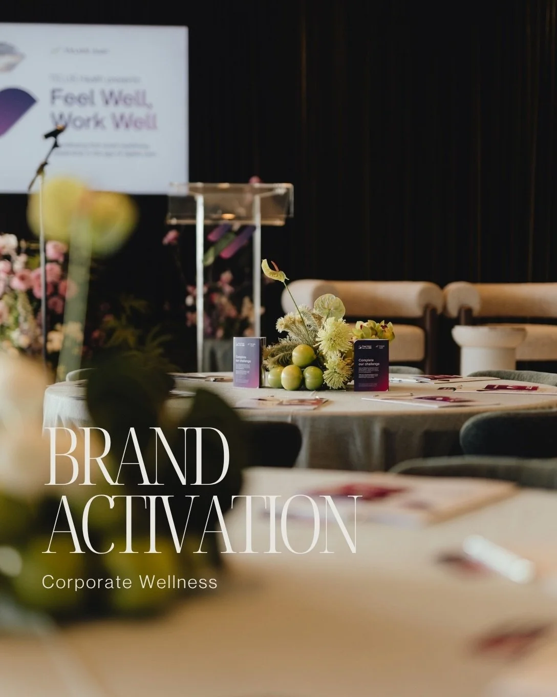 The High-Impact Brand Showcase

Elevating corporate brand activations.

For this inaugural Australian showcase, we transformed the Yallamundi Rooms at the Sydney Opera House on behalf of a global wellness leader&mdash;bringing their mental, physical,