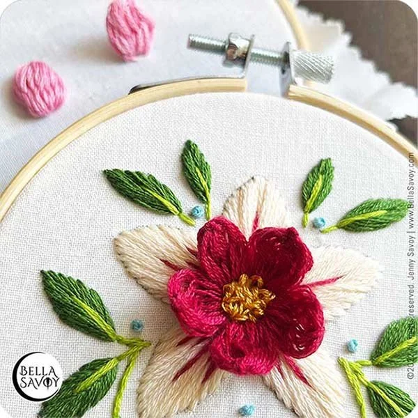 Popcorn Lazy Daisy Stitch Embroidery Tutorial — Bella Savoy
