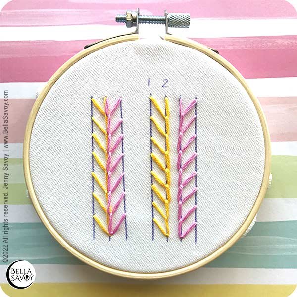 Learn 5 Variations of the Feather Stitch — Bella Savoy