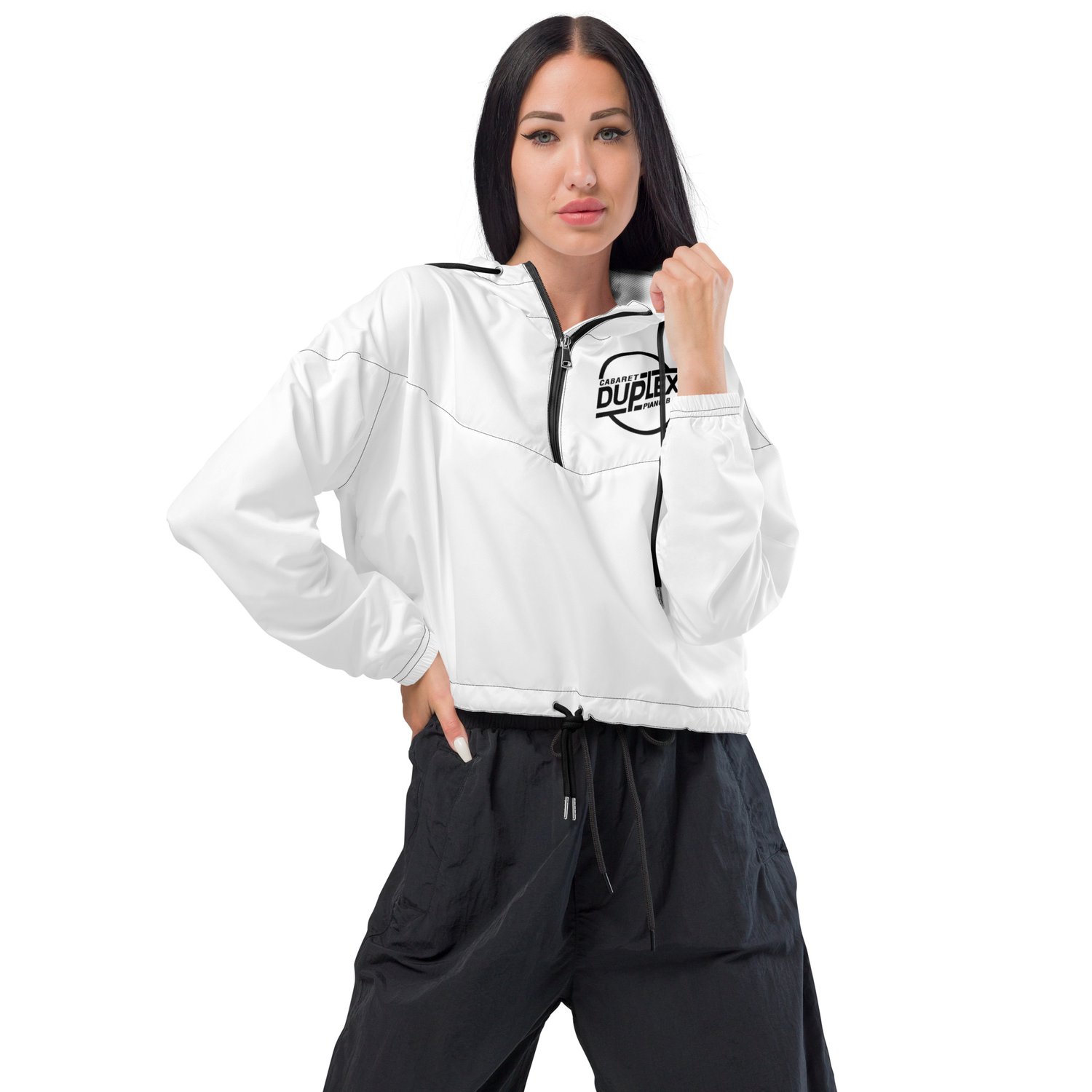 Cropped Windbreaker - Black