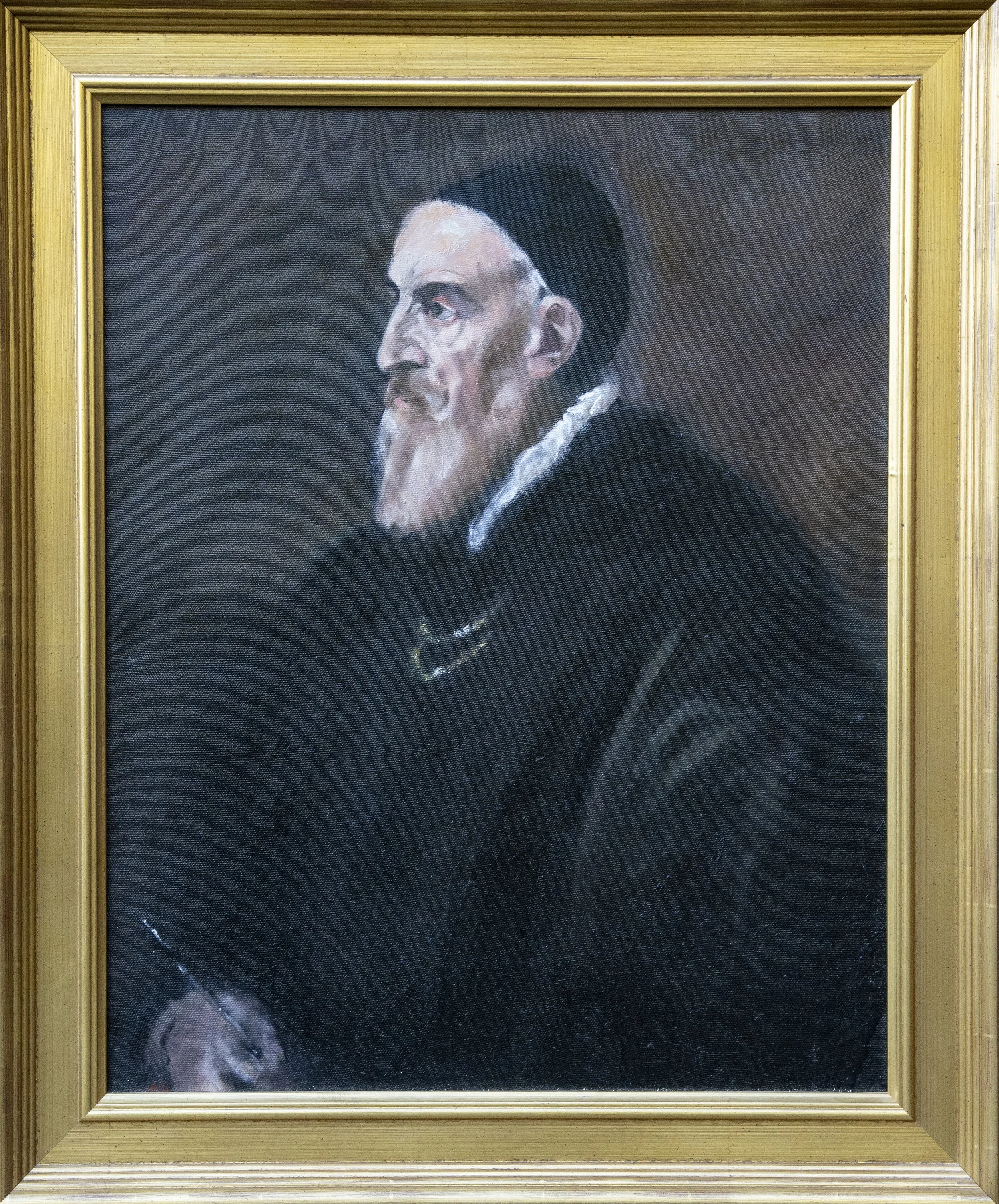 titian self portrait master copy, 2020
