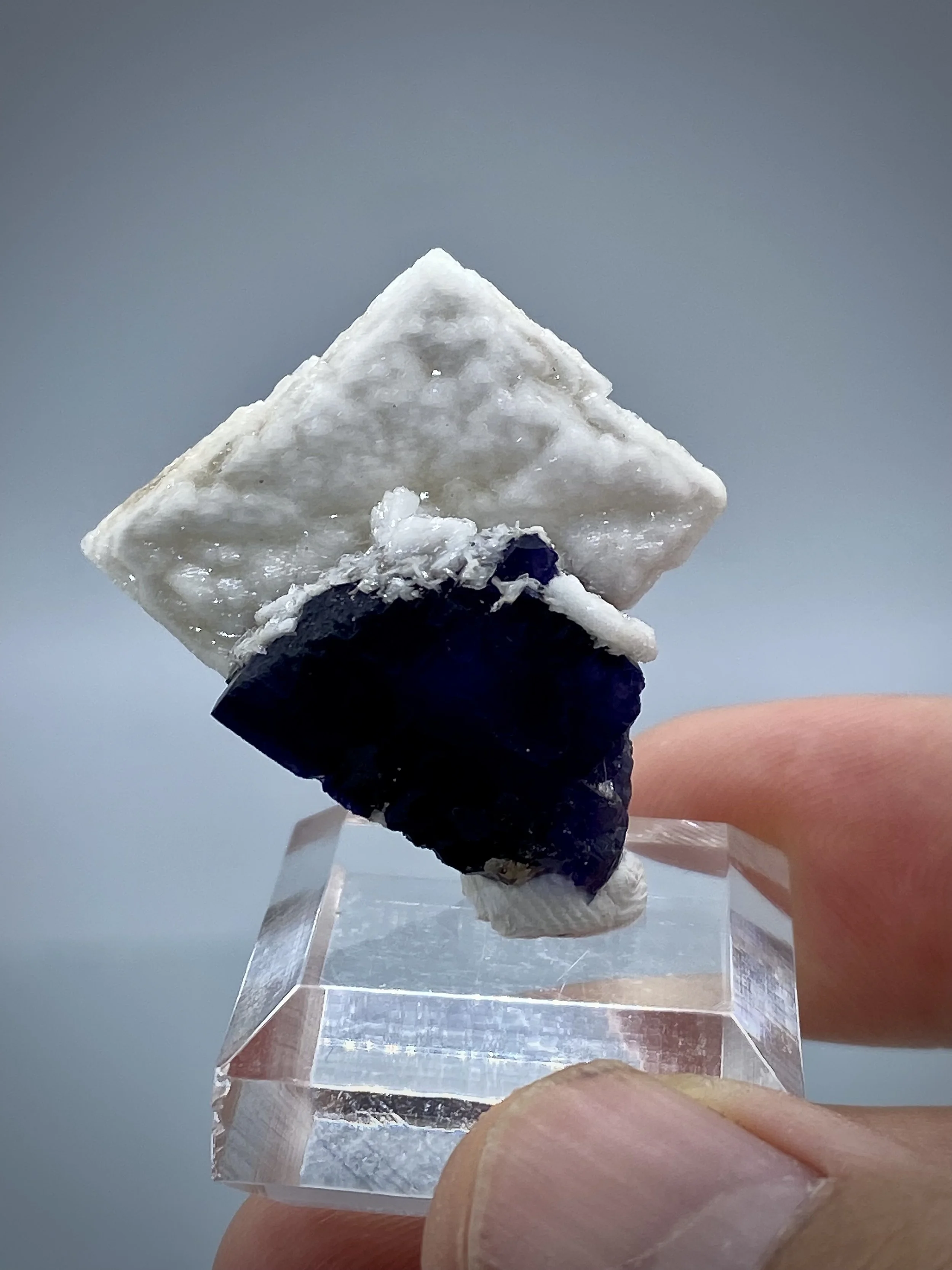 Barite on Fluorite - Berbes Mine, Austrias, Spain9.jpeg