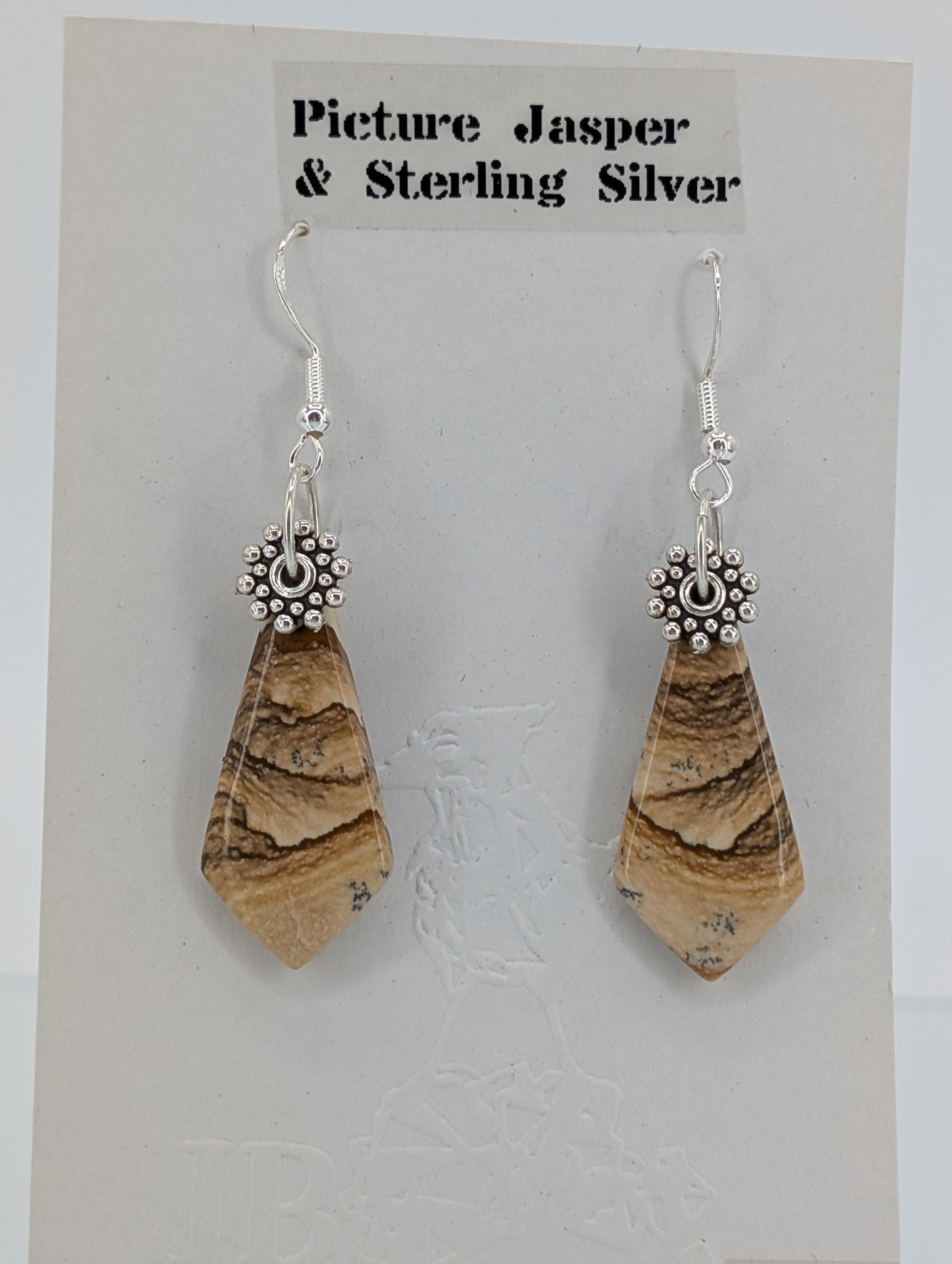Picture Jasper & Sterling Silver Earrings