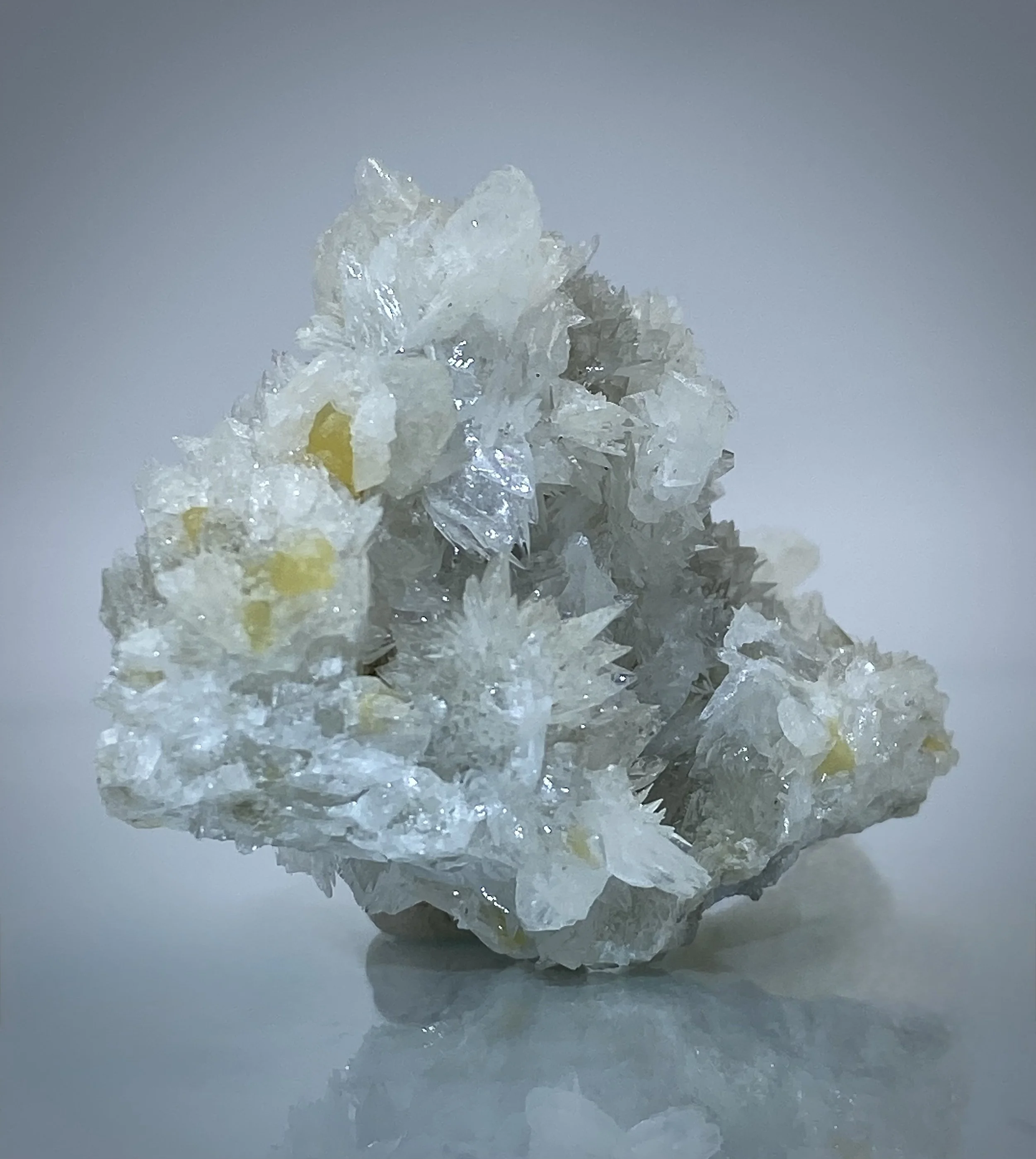 Colemanite w: Calcite - Rio Tinto Borax Pit, Boron, Kern County, Ca. 7.jpeg