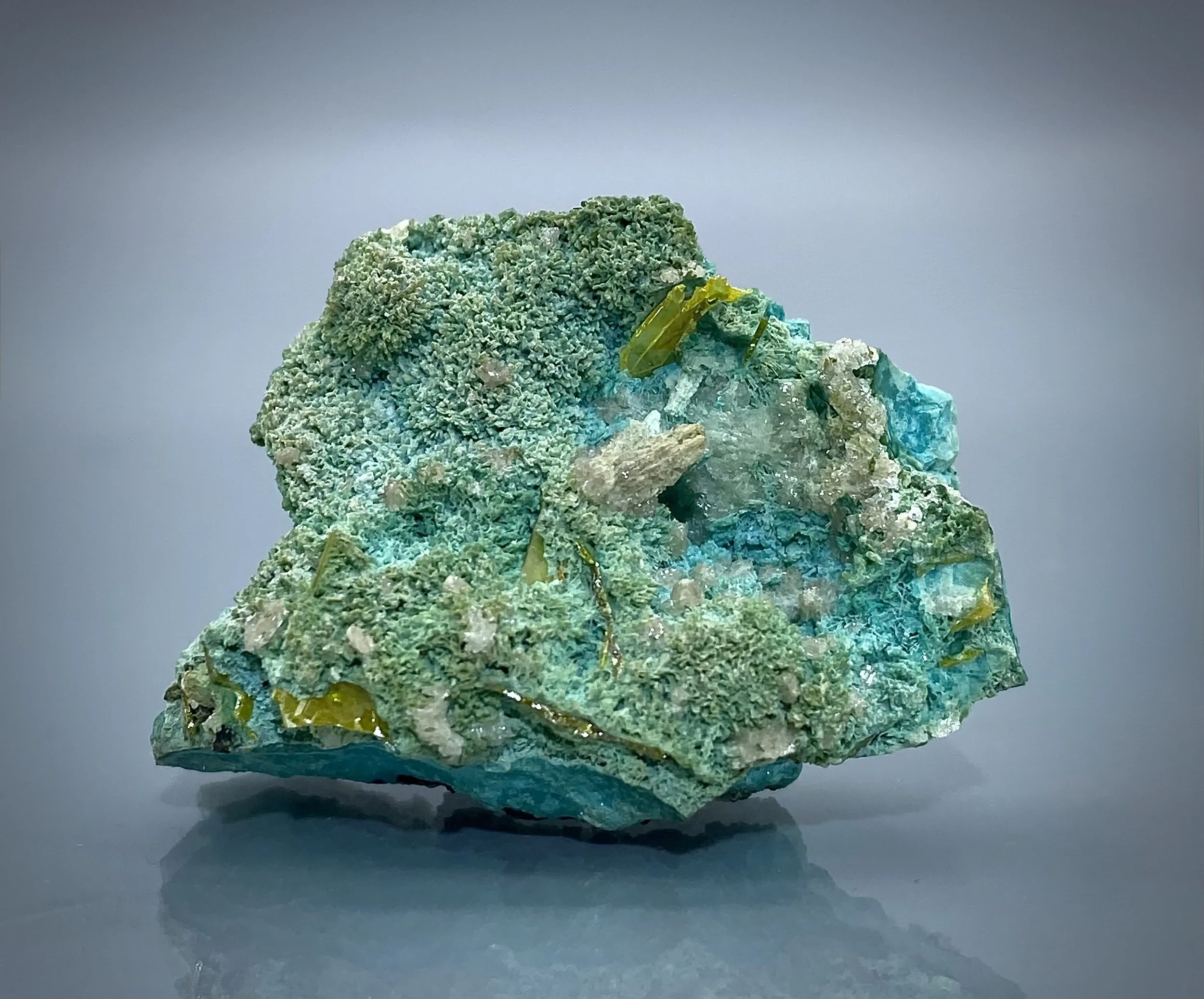 Chrysocolla, Cerussite & Wulfenite