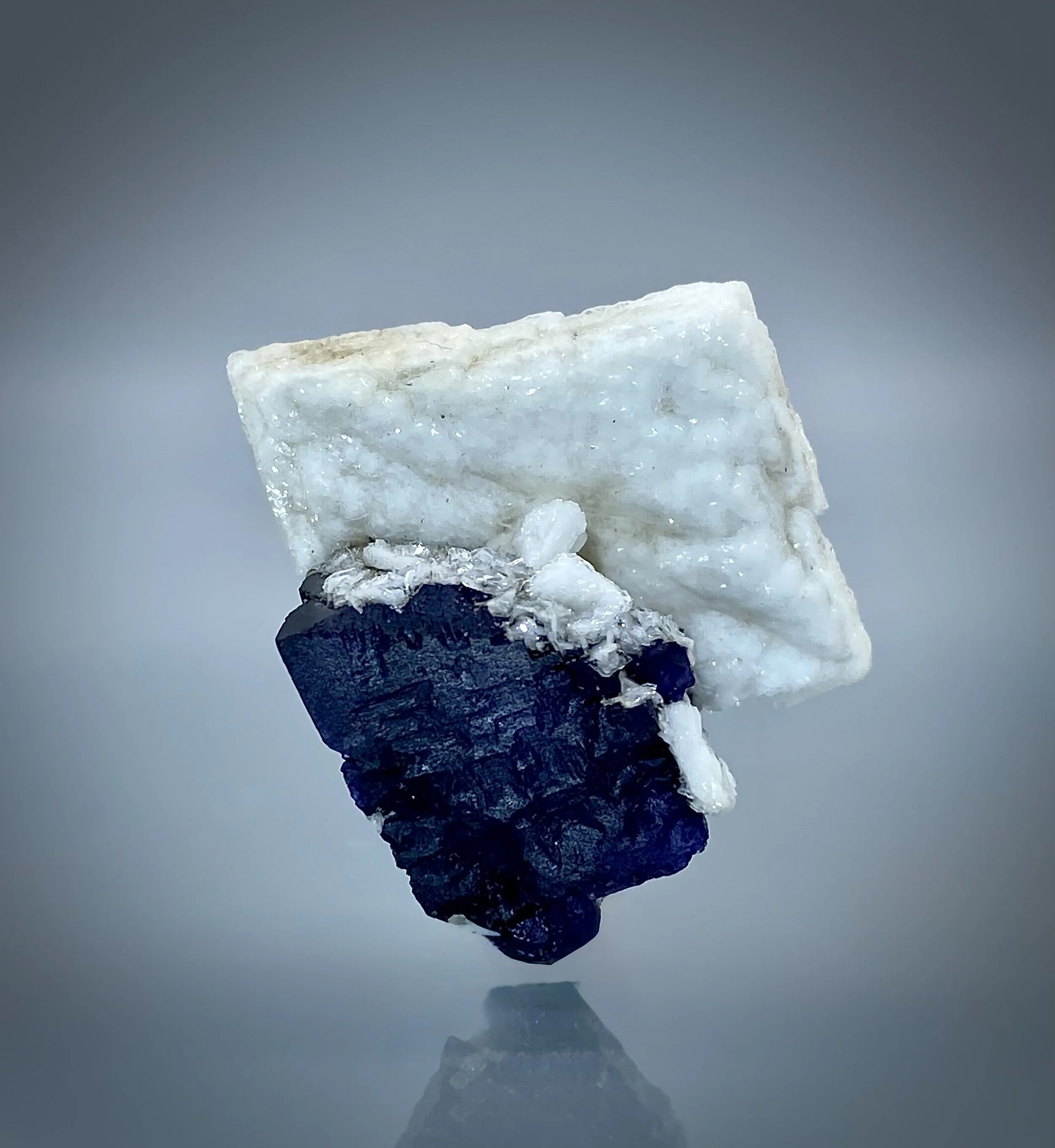 Barite on Fluorite , Spain