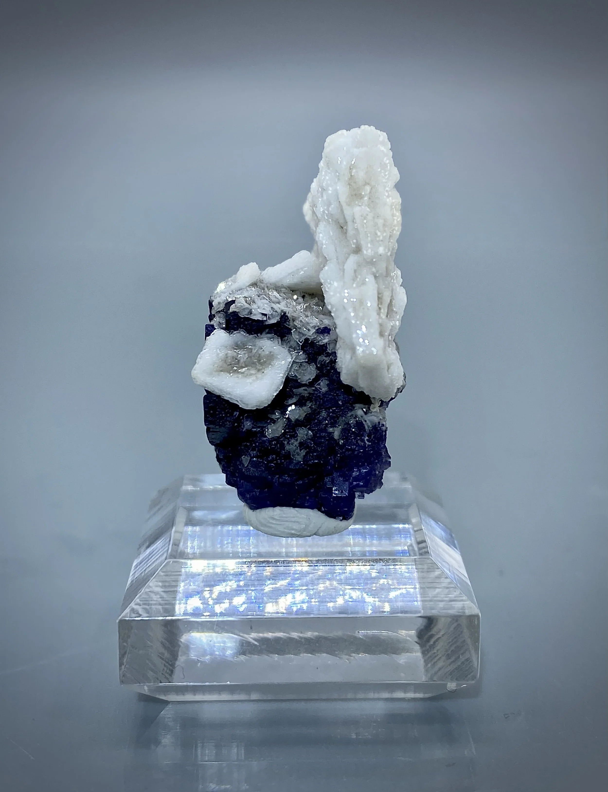 Barite on Fluorite - Berbes Mine, Austrias, Spain6.jpeg