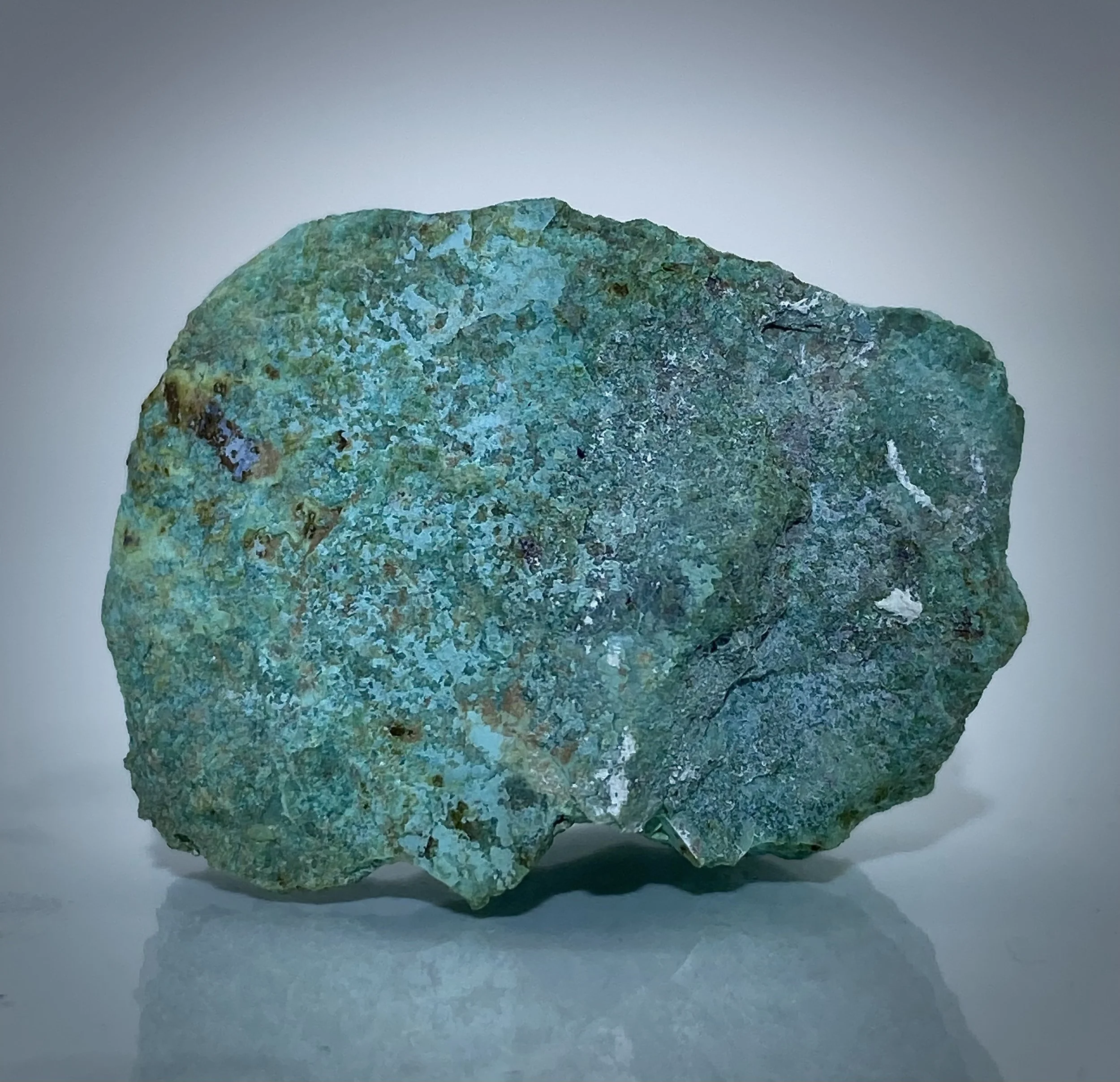 Dioptase on Chysocolla - #1 Glory Hole, Magma Mine, Pinal County, Arizona 7.jpeg