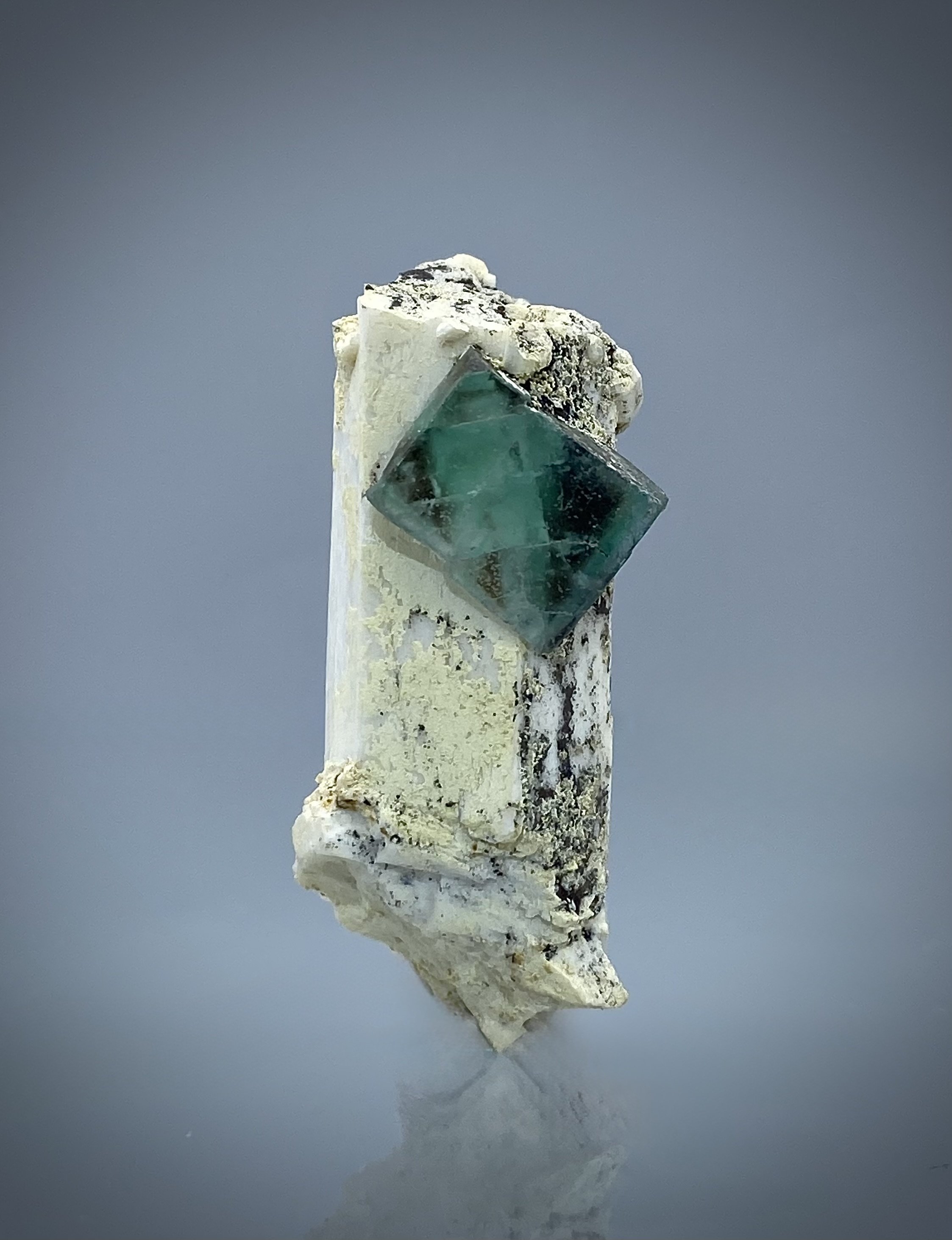 Fluorite on Feldspar