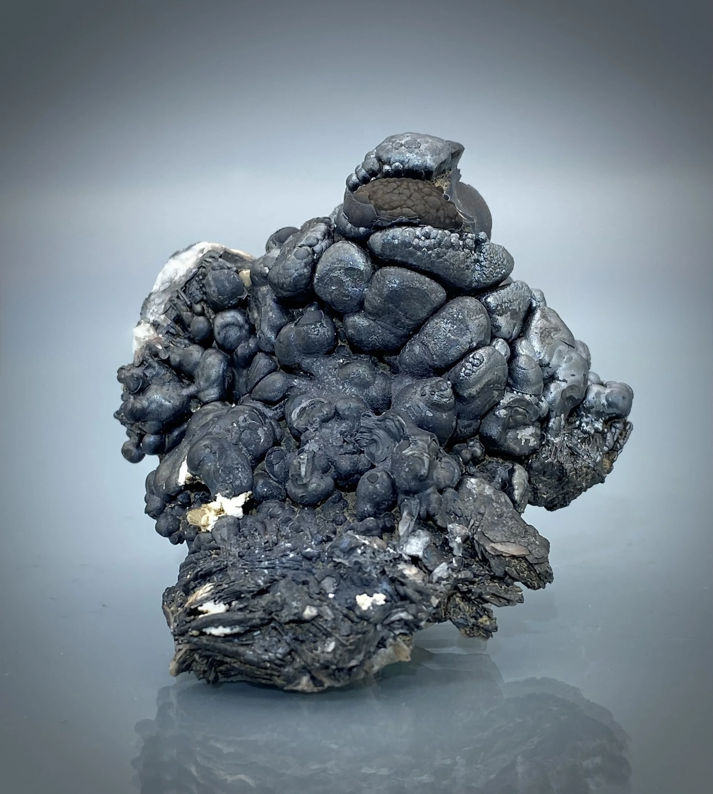 Romanechite over Barite, Morocco