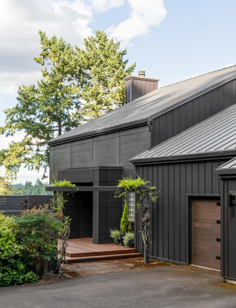 The entrance of a modern home.