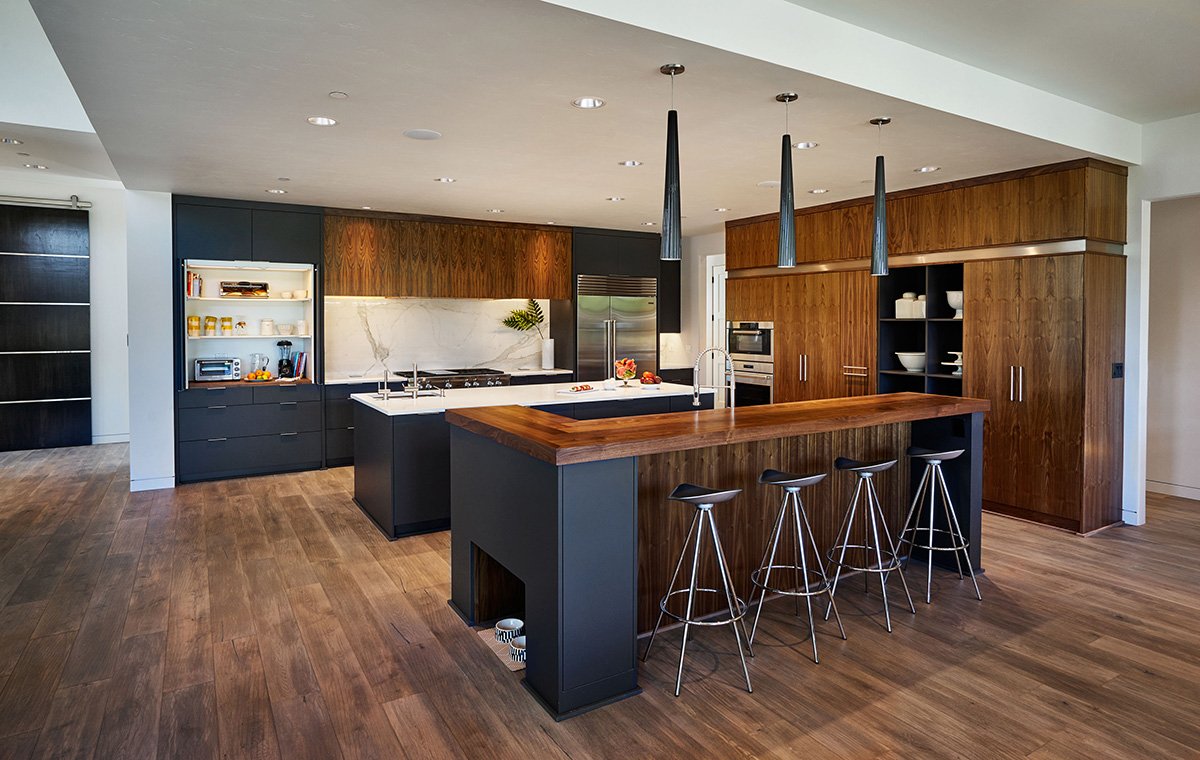 A modern kitchen designed by Studio Garrison.
