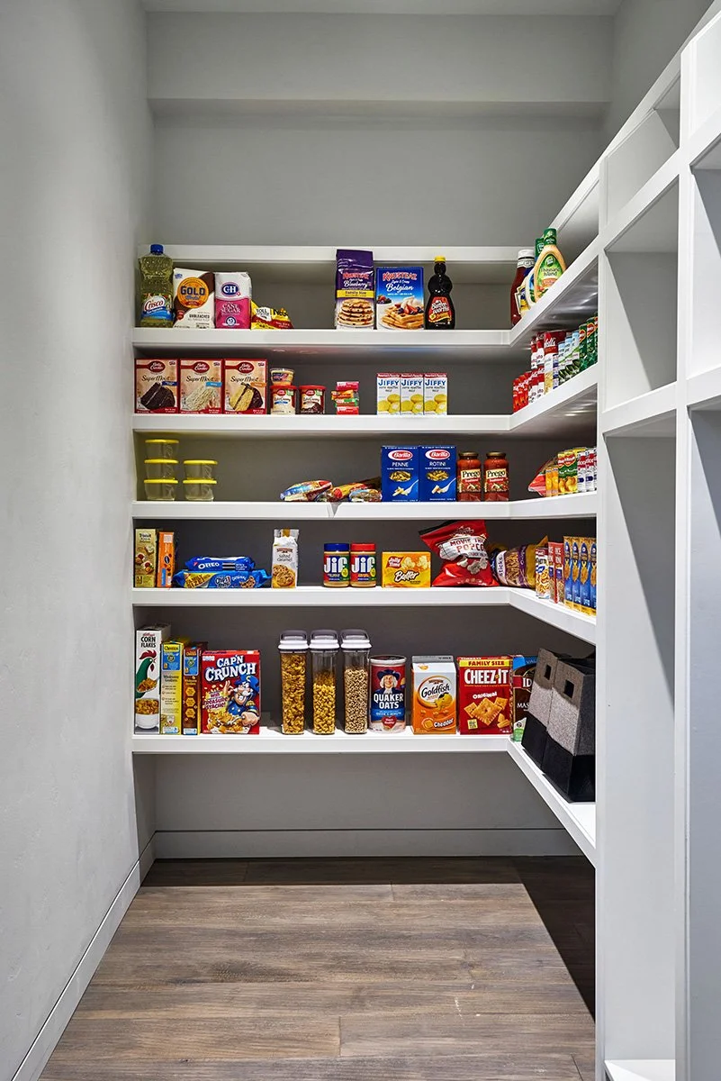A large walk-in pantry.