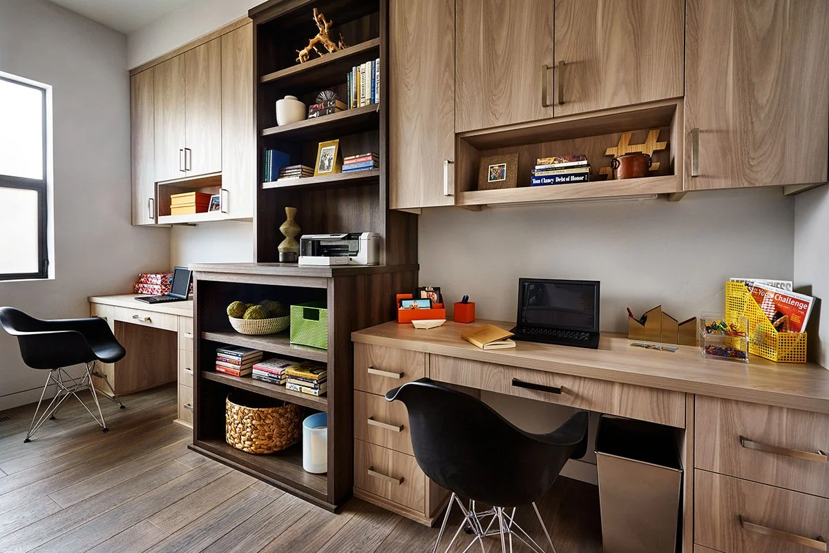 A homework zone with abundant storage.