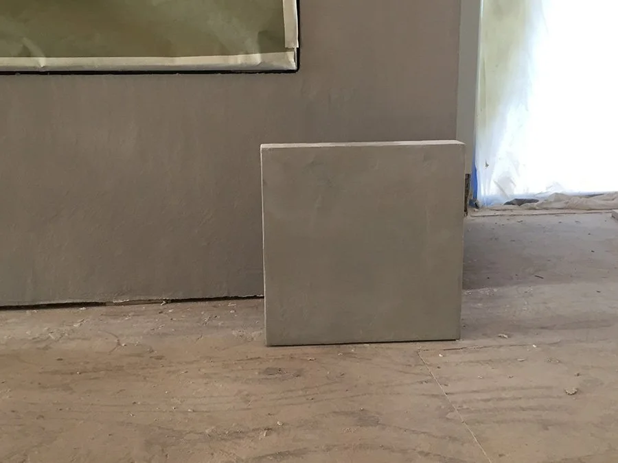 Material samples for a fireplace.
