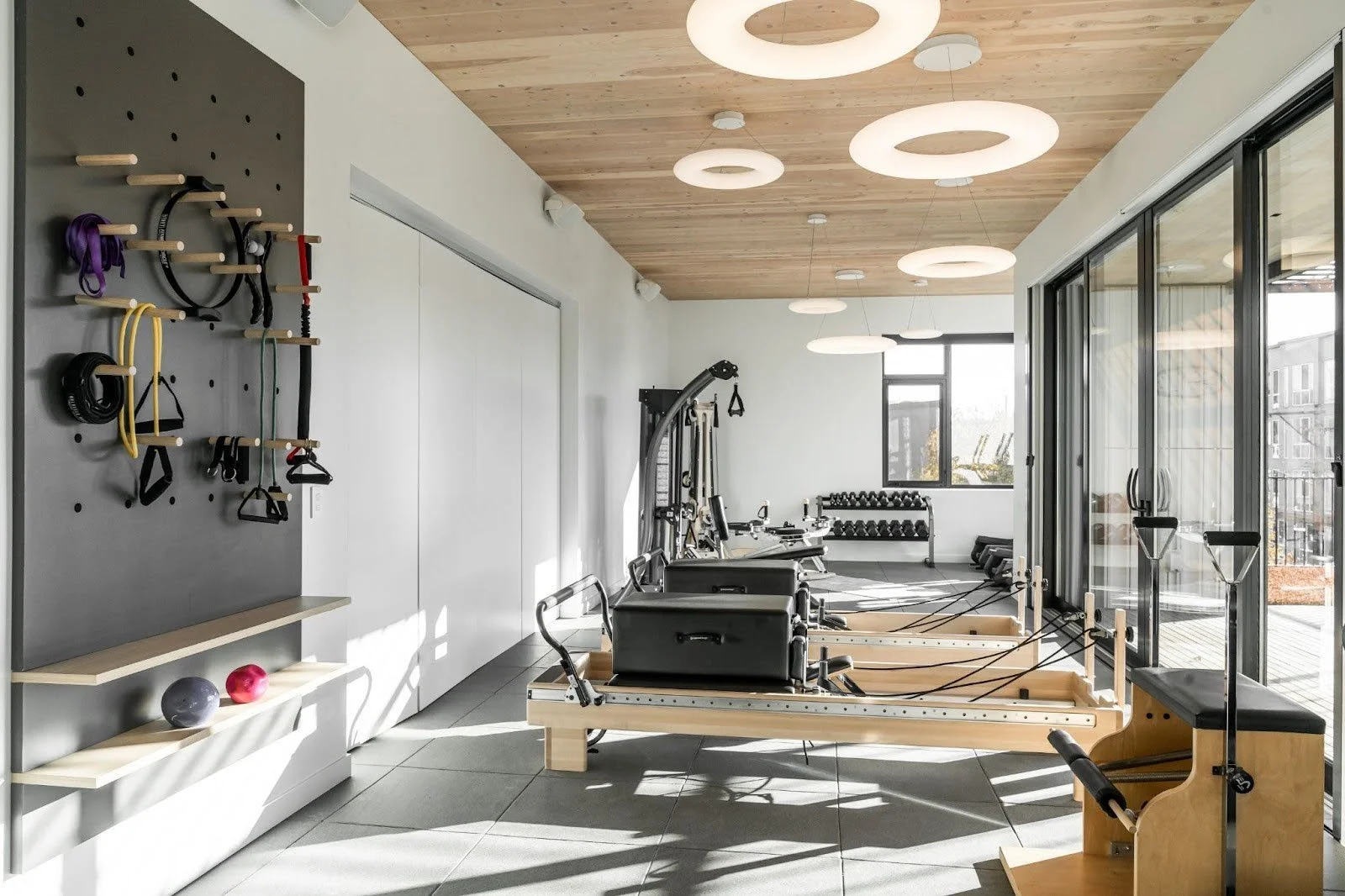 A luxury home gym.