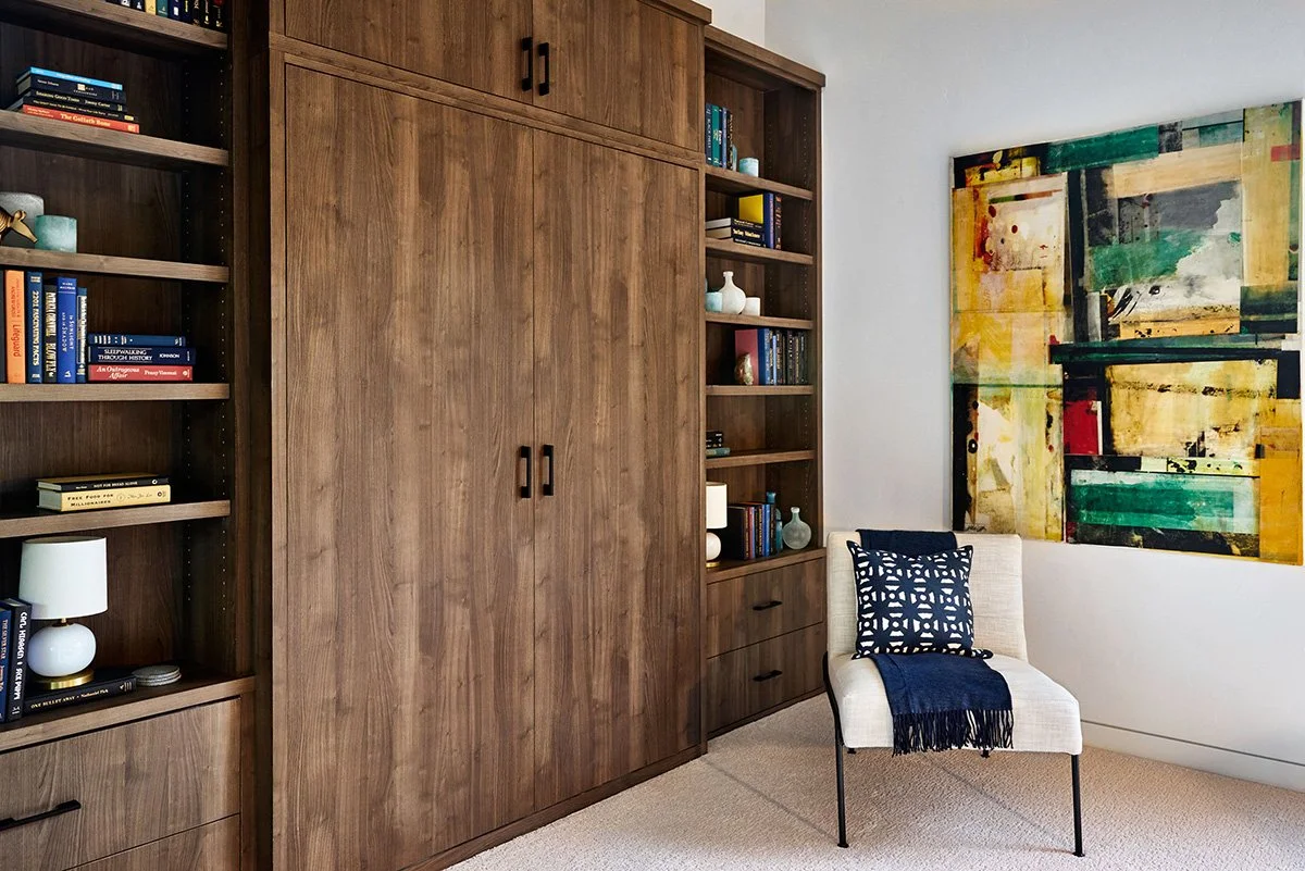 A murphy bed in the closed position.