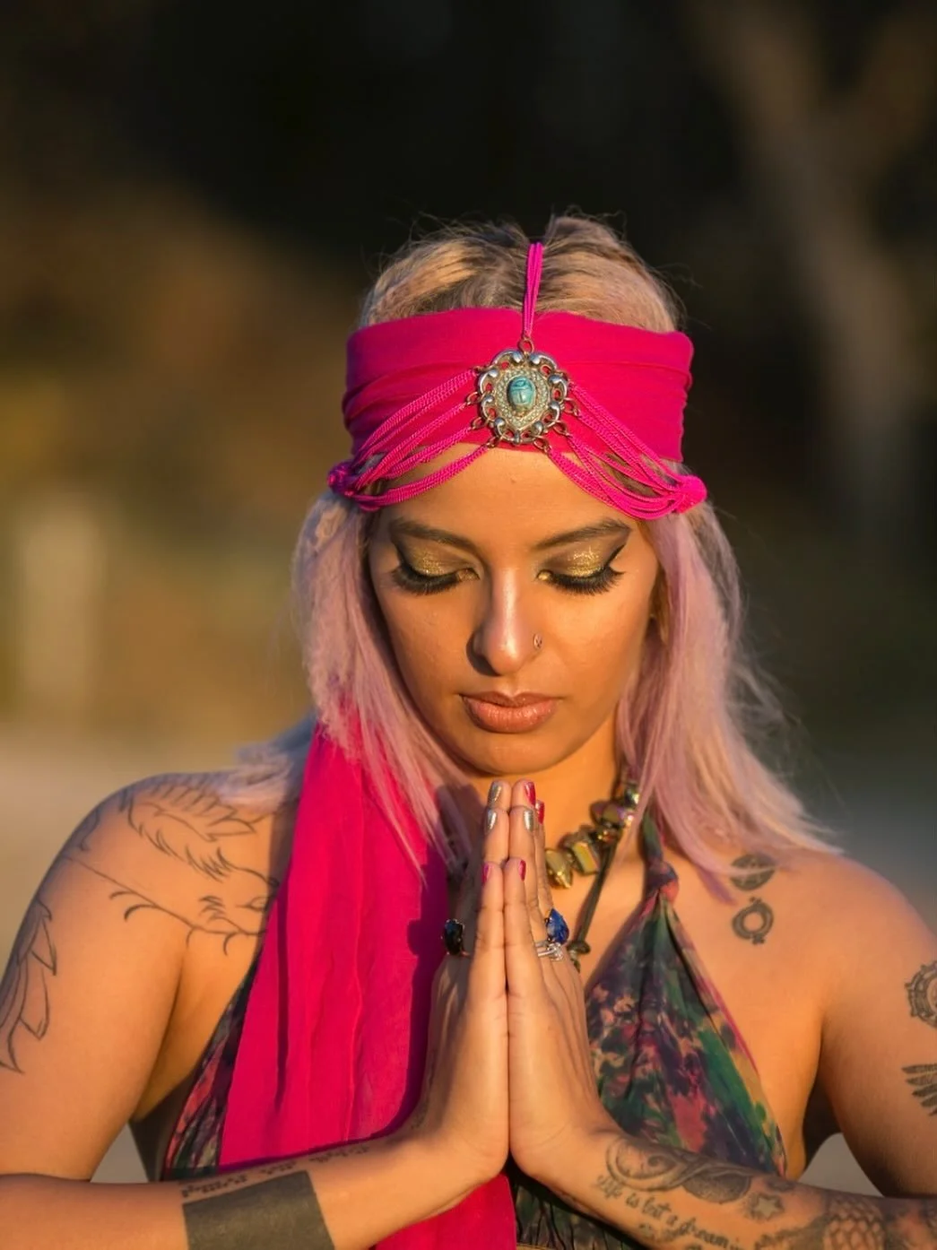 There are moments in a woman’s journey when she closes her eyes…
not to hide, but to meet herself more deeply.
This image was captured a few years ago in a creative shoot, not just for photos, but for expression. For devotion. For the s