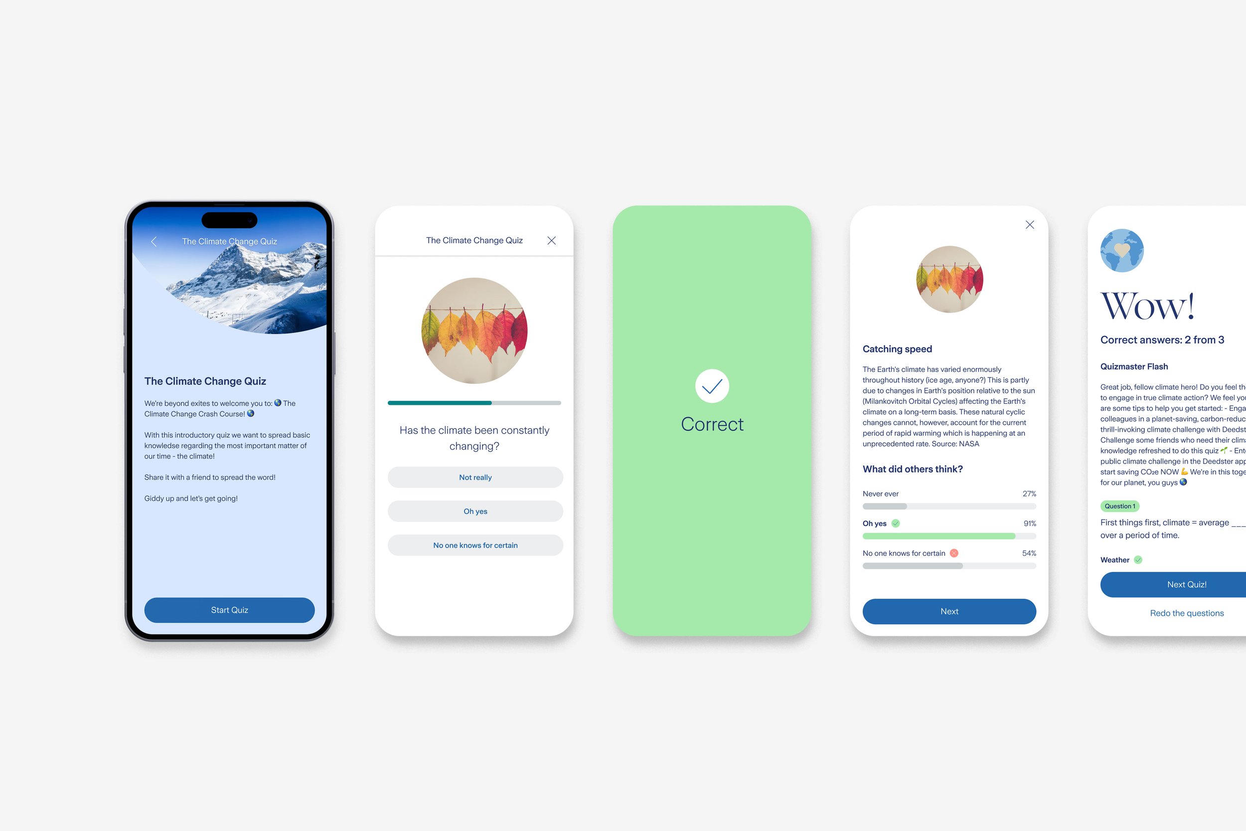 Quizzes feature