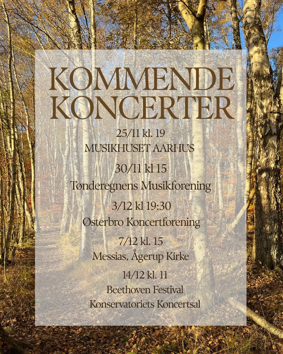Vi er tilbage i Danmark i et par uger! H&aring;ber vi ses til en af vores koncerter rundt i landet 🇩🇰🍂

&mdash;&mdash;

We&rsquo;re back in Denmark for a couple of weeks! Hope to see you at one of our concerts around the country 🇩🇰🍂