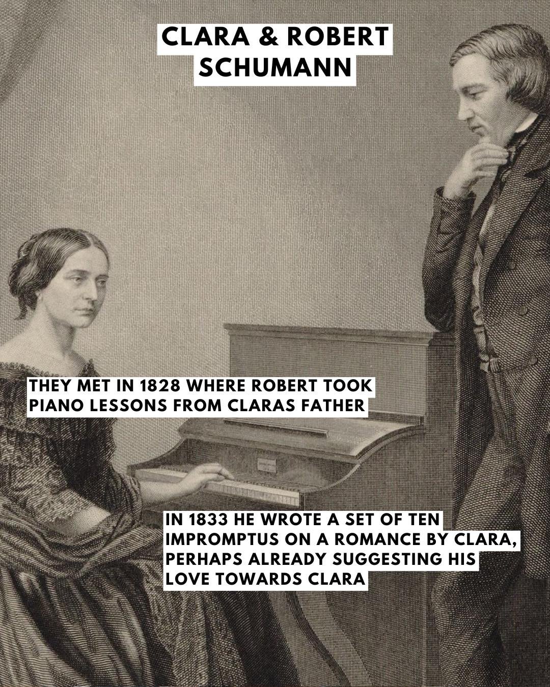 Kender du til Clara og Robert Schumann? H&oslash;r meget mere om deres forhold d. 29 april til vores koncert i &Oslash;sterbro Koncertforening med Gustav Piekut 🍀

&mdash;&mdash;

Do you know about Clara and Robert Schumann? Hear much more about the