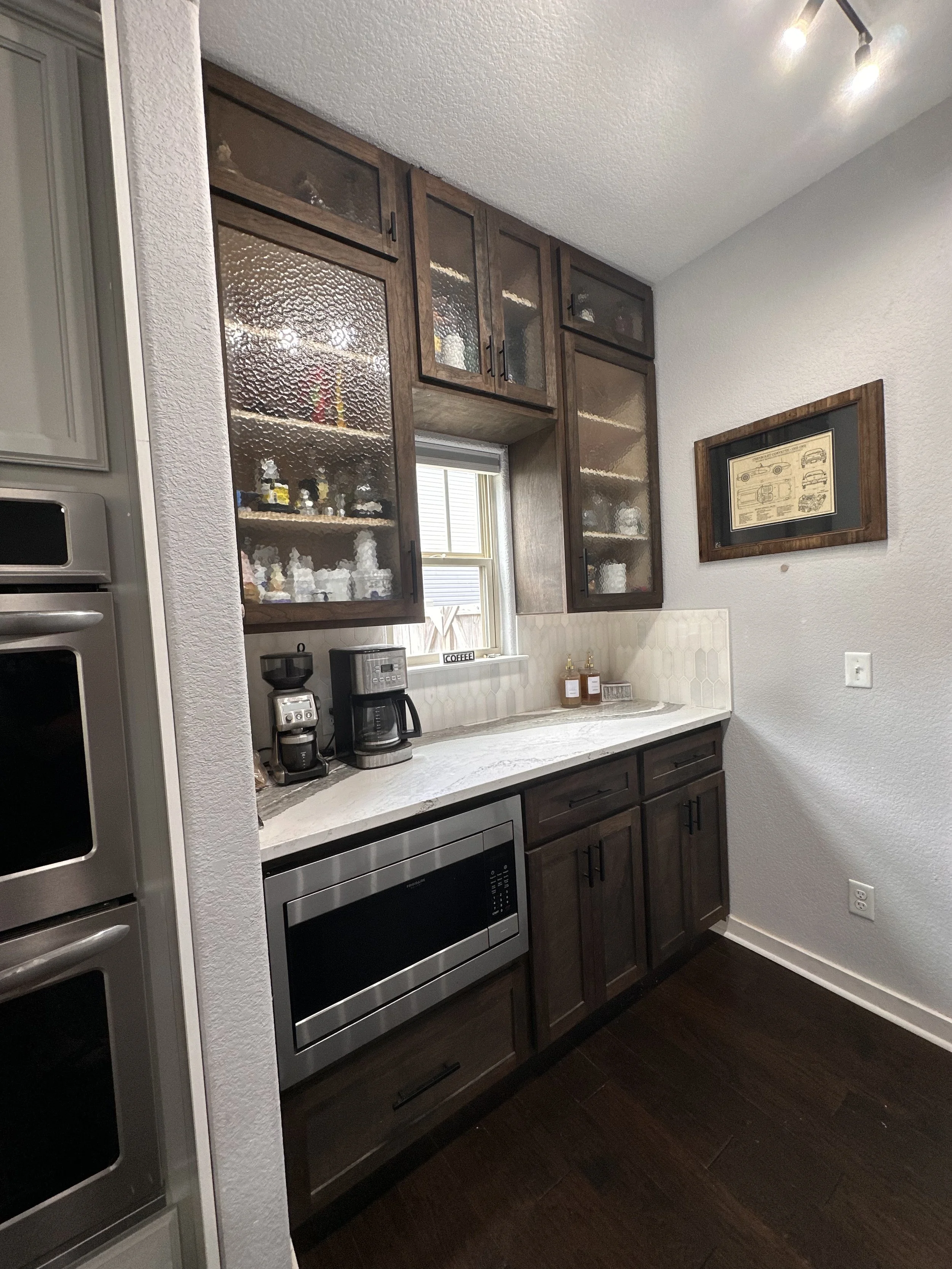 Cherry Cabinets w/ Glass Doors