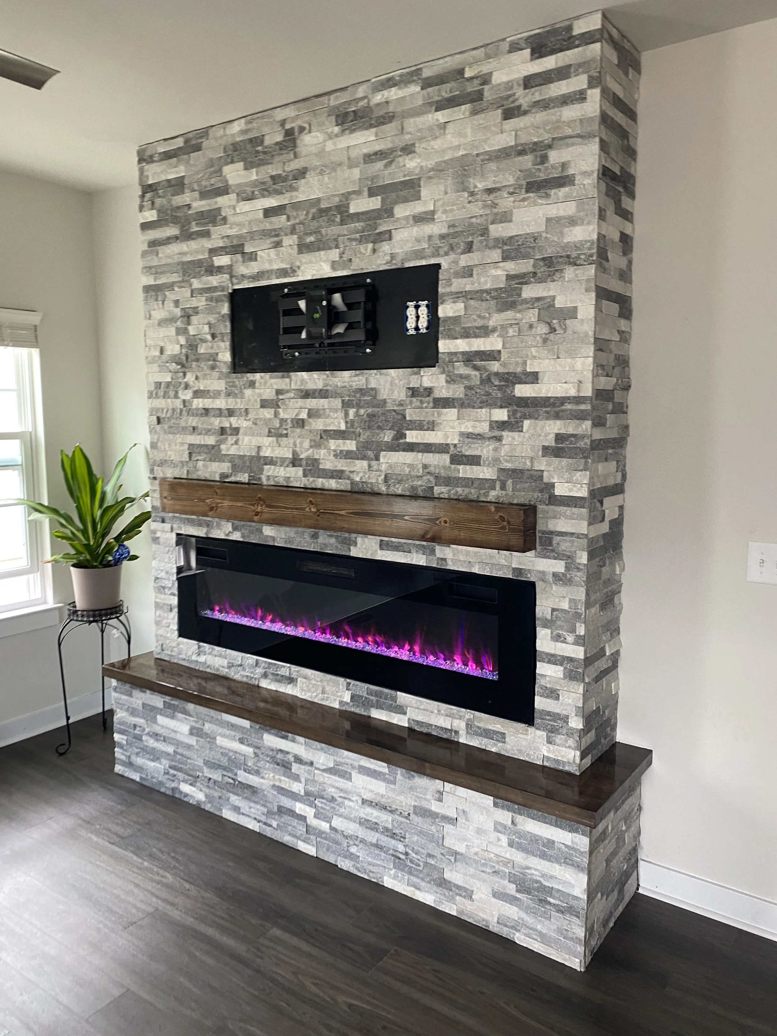 Stone Fireplace