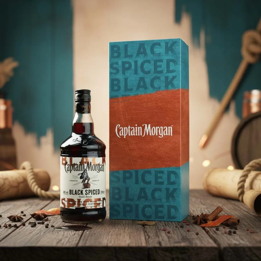 Premium spirits packaging gift box, retail ready box design with bottle presentation, sustainable packaging for spirits brands