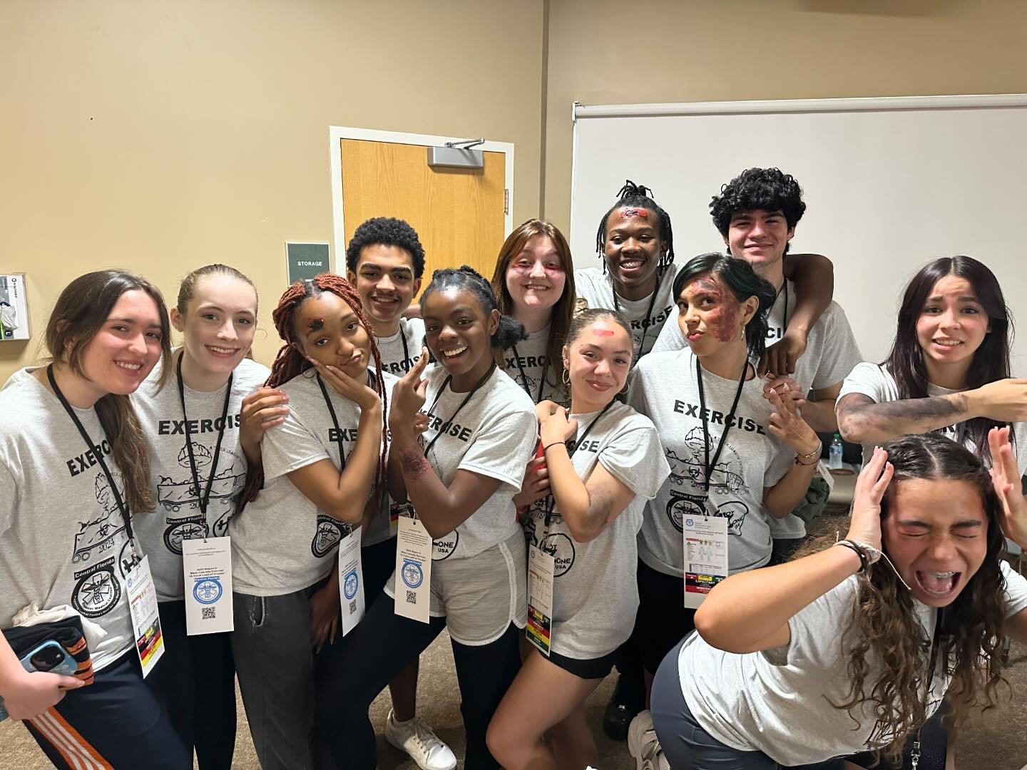 Today our juniors joined the DP Medical Academy students as volunteer victims for the Central Florida Disaster Medical Coalition.  Students became victims for the disaster drill which served as a certification for locals who are joining the coalition