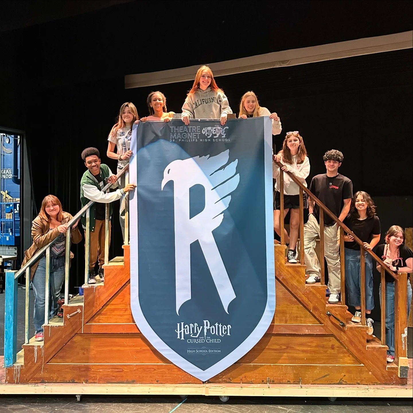 Our house banners have arrived! The students have been sorted into their houses are excited to share their house pride. Only four more days until tickets go on sale for the Florida premiere of Harry Potter and the Cursed Child High School edition. Yo