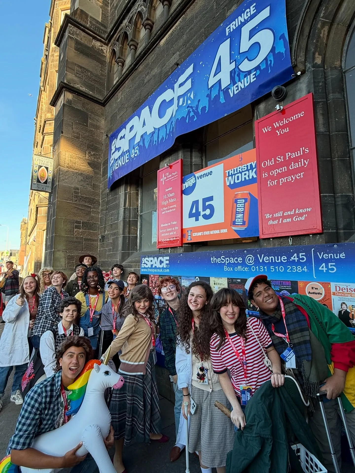 Stranger Sings at Fringe! Congrats to the students on a SOLD OUT opening night in Edinburgh. We are so proud of all their hard work and are looking forward to three more incredible performances here in Edinburgh.