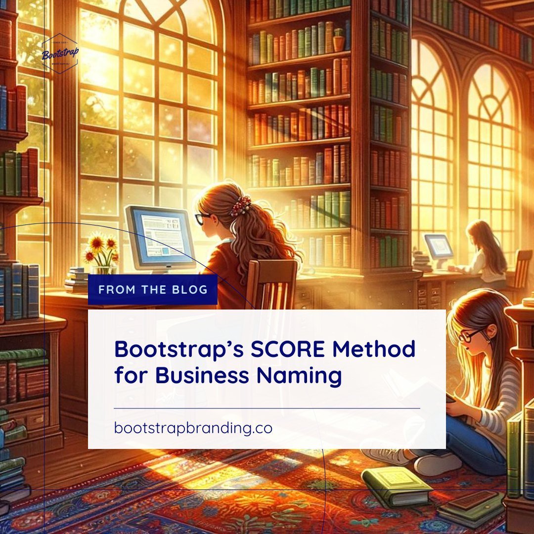 Ever wonder how Bootstrap names businesses? Let us introduce you to a little something we call the SCORE method.💡 Link in bio.