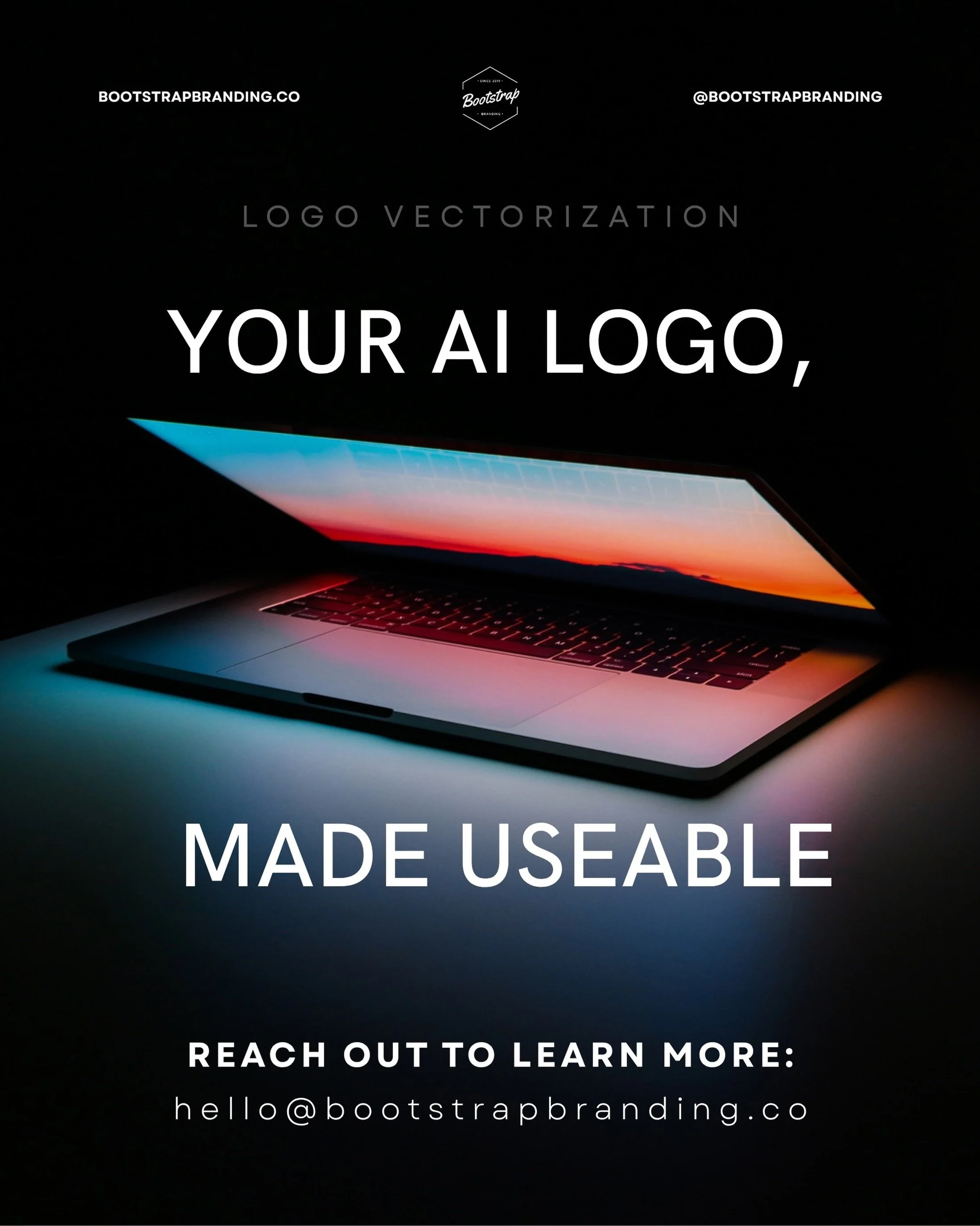 AI made your logo in seconds. Now what? AI-generated logos look great on screen. Then reality hits. It&rsquo;s blurry when scaled, there&rsquo;s no editable file, and exact fonts and colors are a mystery.

With our logo vectorization service, we rebu
