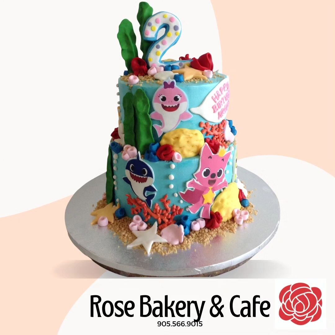 Baby Shark doo doo dedoo!
For a fintastic celebration, order your custom cake at Rose Bakery &amp; Cafe 
.
Discover the Rose Bakery &amp; Cafe difference.
Order today!
www.rosebakeryandcafe.com
.
.
.
.
.
.
#mississaugalife #mississaugaon #lifecakes #