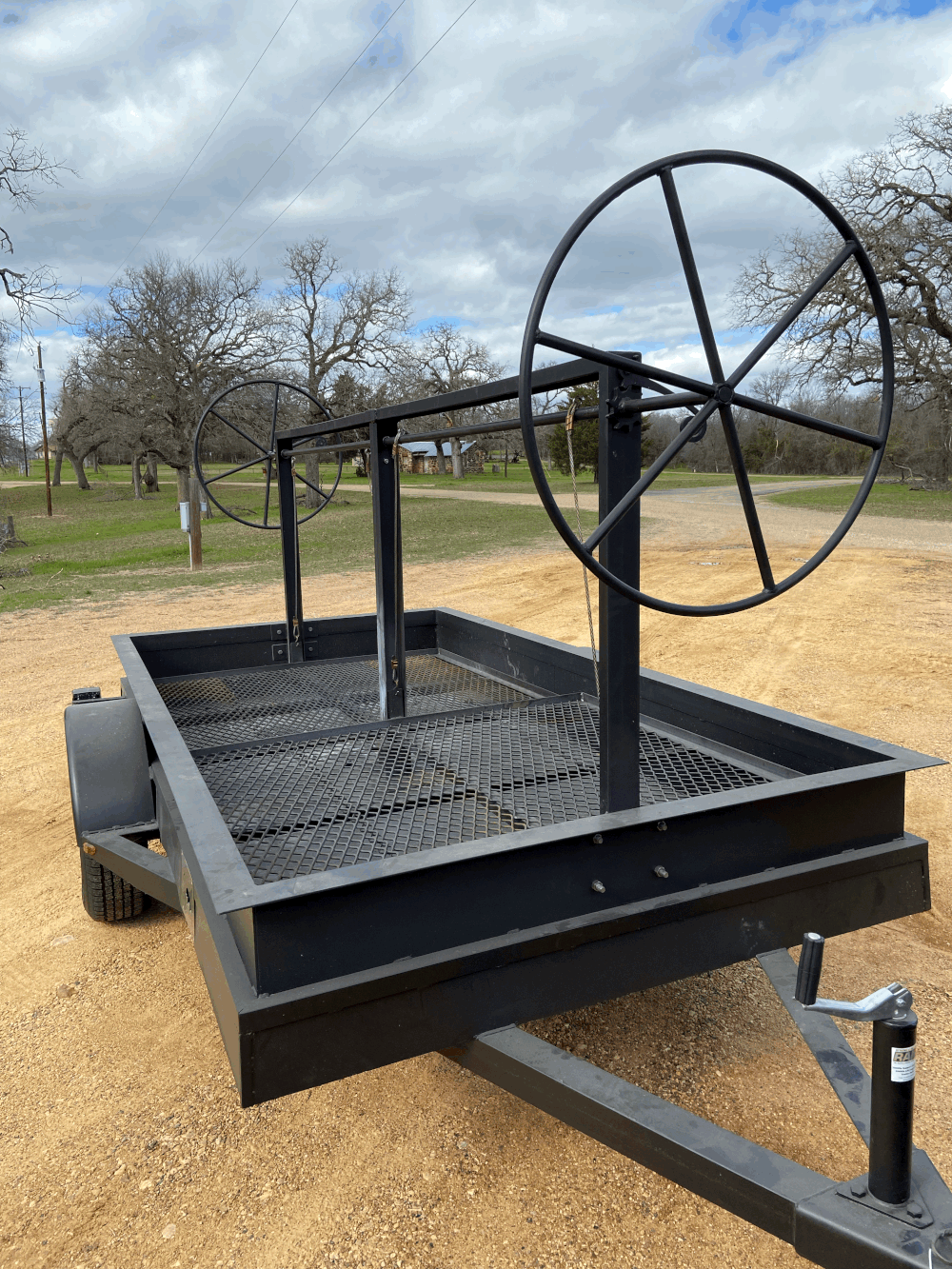 4'x3' Santa Maria Trailer BBQ Grill