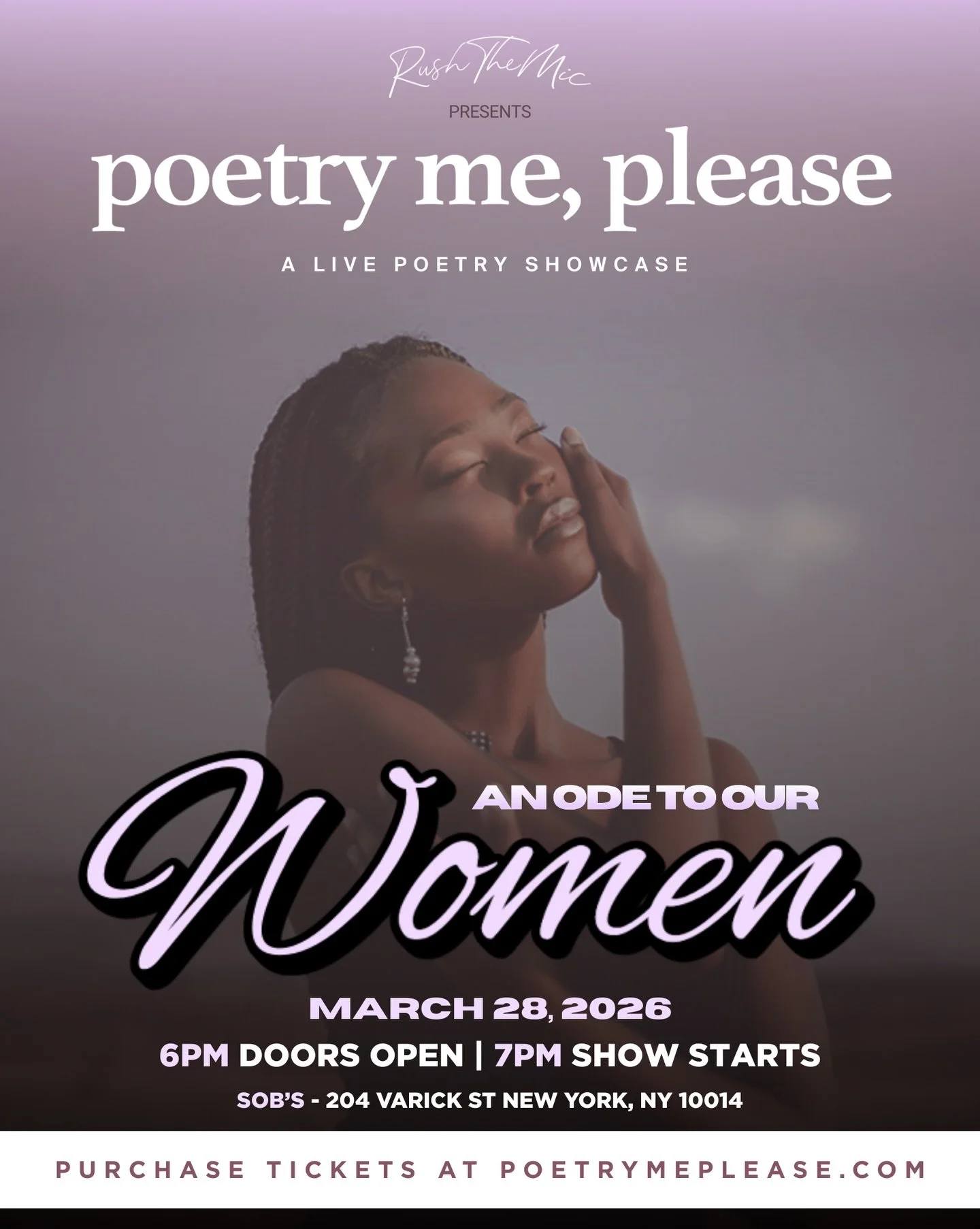 Less than a month away&hellip; 💐

Join us on March 28 at 6PM for our 4th Annual &ldquo;Ode To Our Women&rdquo; Showcase in honor of Women&rsquo;s History Month &mdash; a night celebrating the voices, stories, and power of women. 🤍

Get your tickets