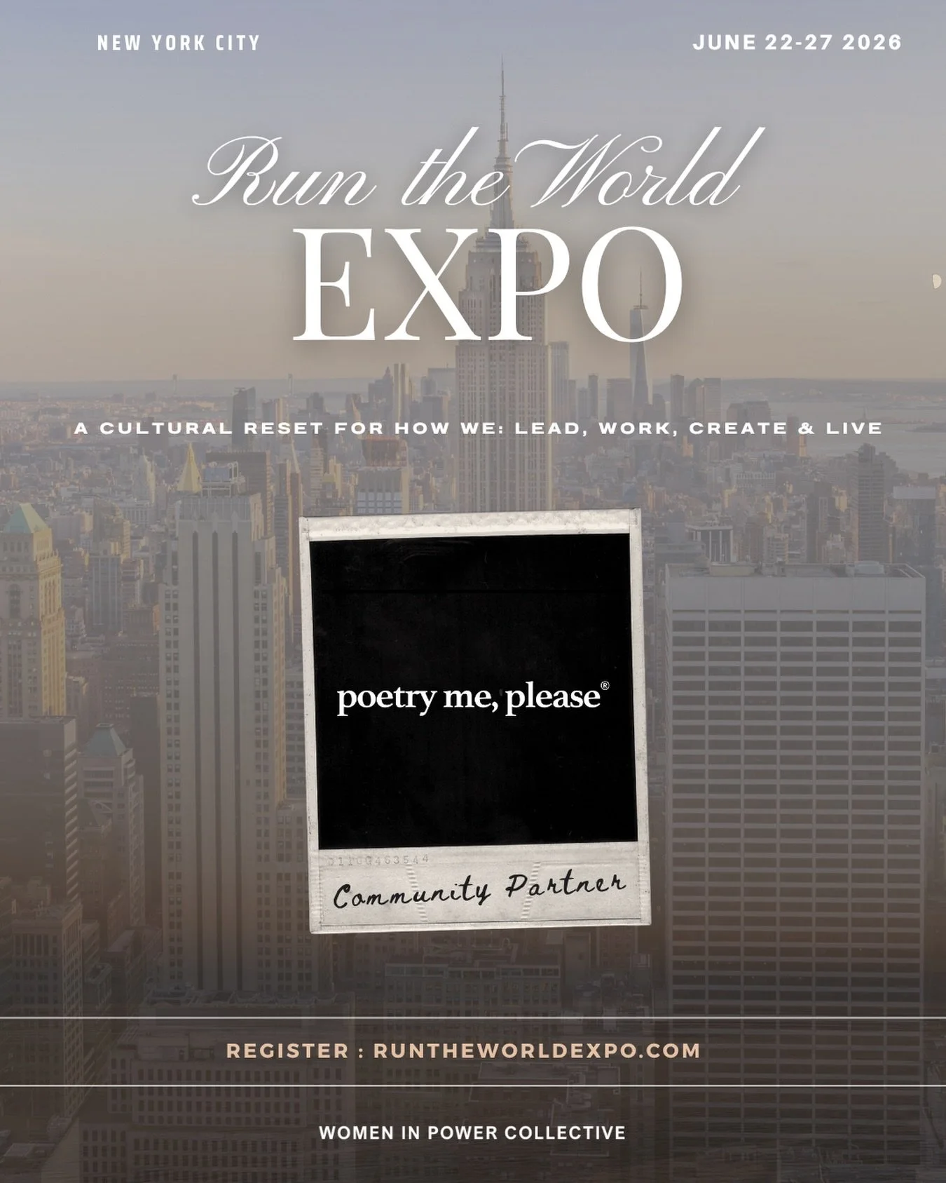 This summer, New York City becomes the destination for an exclusive, elevated wellness and leadership experience.

Run the World Expo 2026, hosted by @officialwomeninpower, brings together founders, leaders, creatives, and changemakers for a luxury, 