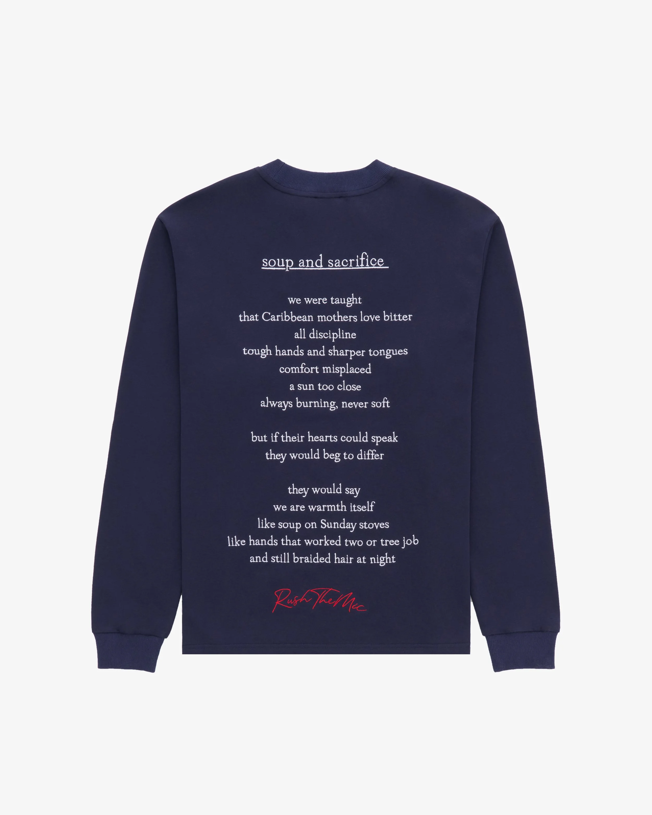 soup and sacrifice. | poem shirt
