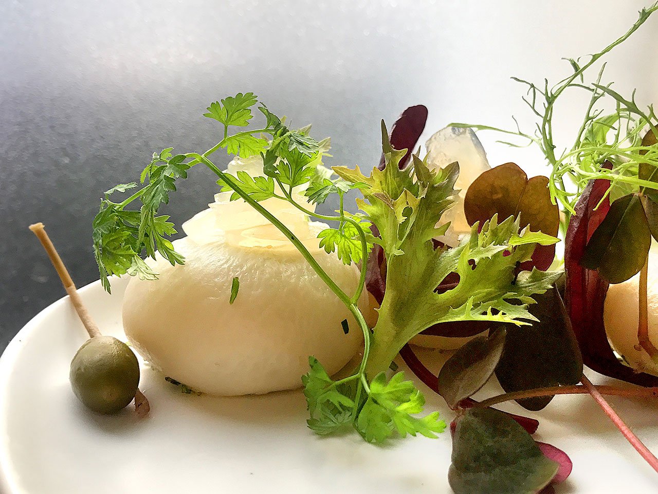Navet farci aux herbes et coppa