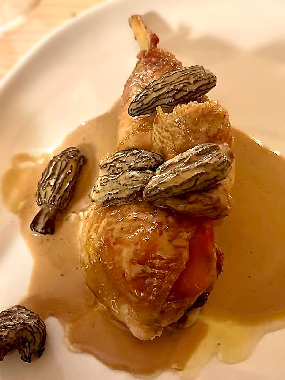 Poulet aux morilles