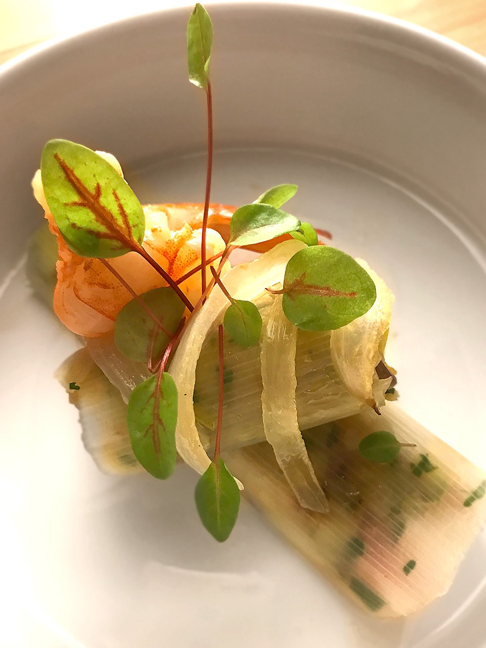 Poireaux aux gambas