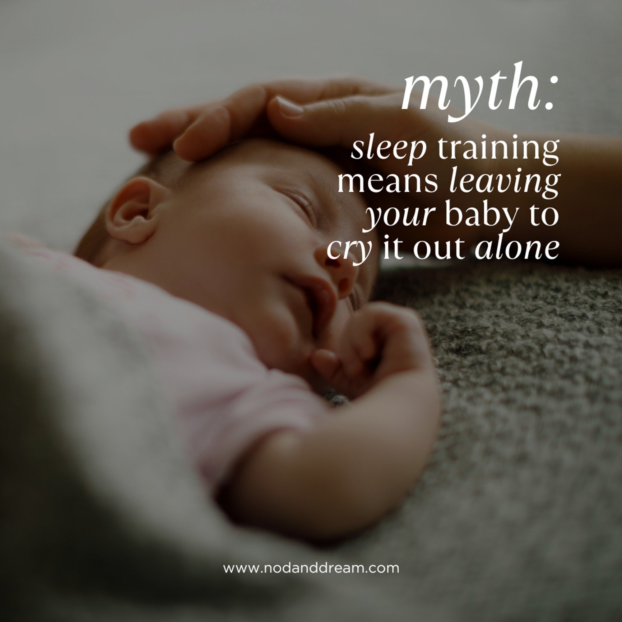 Let's bust a myth! 🚫👶 Contrary to popular belief, sleep training isn't synonymous with leaving your baby to cry it out alone. 

Cry It Out (putting your child to bed, leaving the room and not returning until morning) is a quick and effective method