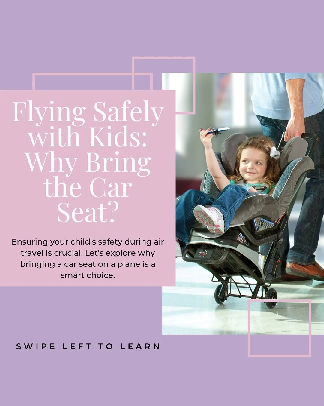 ✈️ Safety above all! Buckle up for a smooth ride with your little ones. From avoiding in-flight risks to ensuring comfort, learn why bringing a car seat on a plane is a game-changer. 🚗👶 Swipe through for essential tips! 

#TheRightSeat #SafetyIsFor