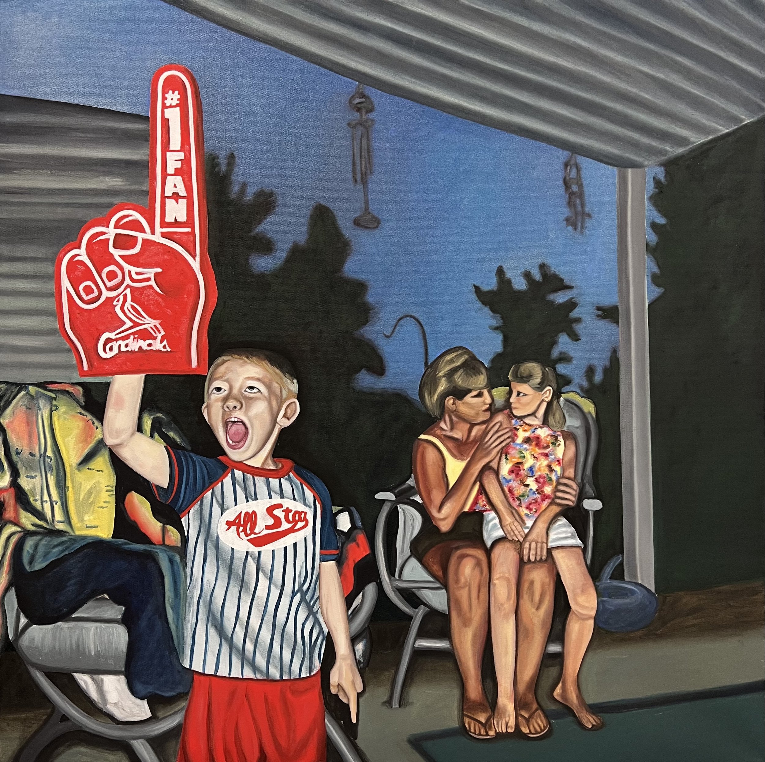 #1 Fan, Oil on Canvas, 2022